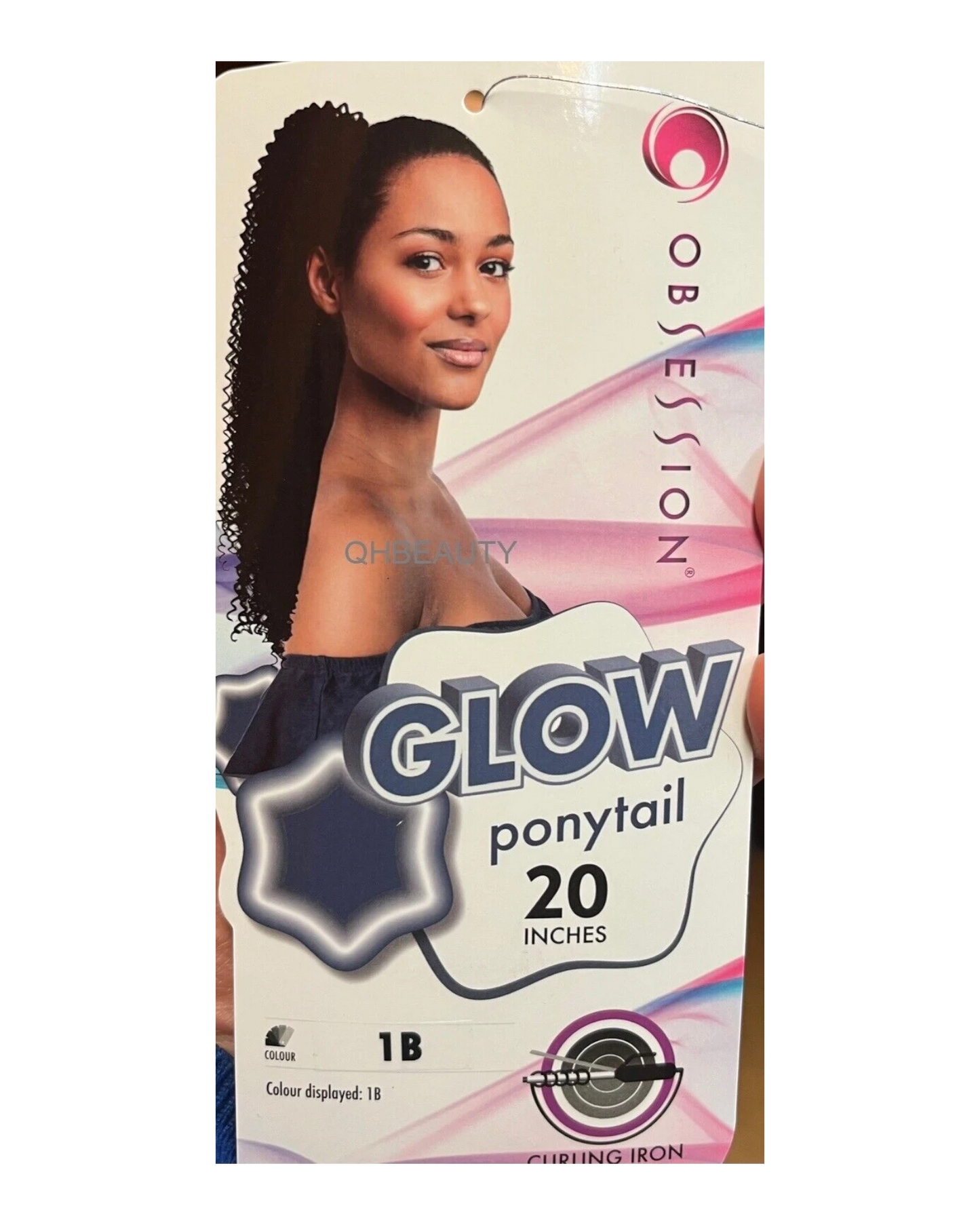 OBSESSION SYNTHETIC DRAWSTRING WATERWAVE CURLY  HAIR PONYTAIL - GLOW 20 INCHES