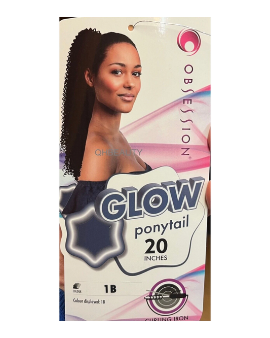 OBSESSION SYNTHETIC DRAWSTRING WATERWAVE CURLY  HAIR PONYTAIL - GLOW 20 INCHES