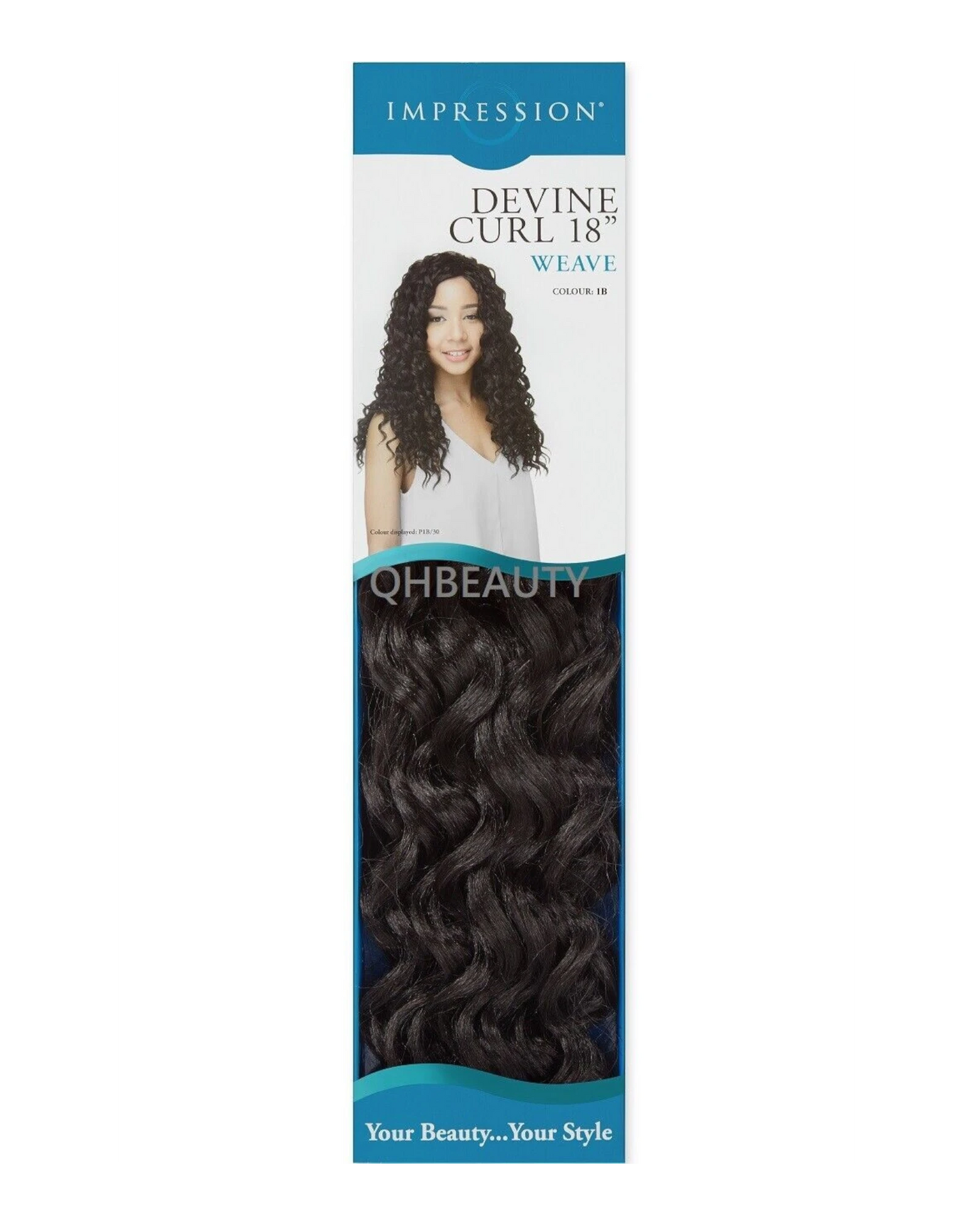 IMPRESSION SYNTHETIC CURLY LONG HAIR EXTENSION WEAVE - DEVINE CURL 18 INCH