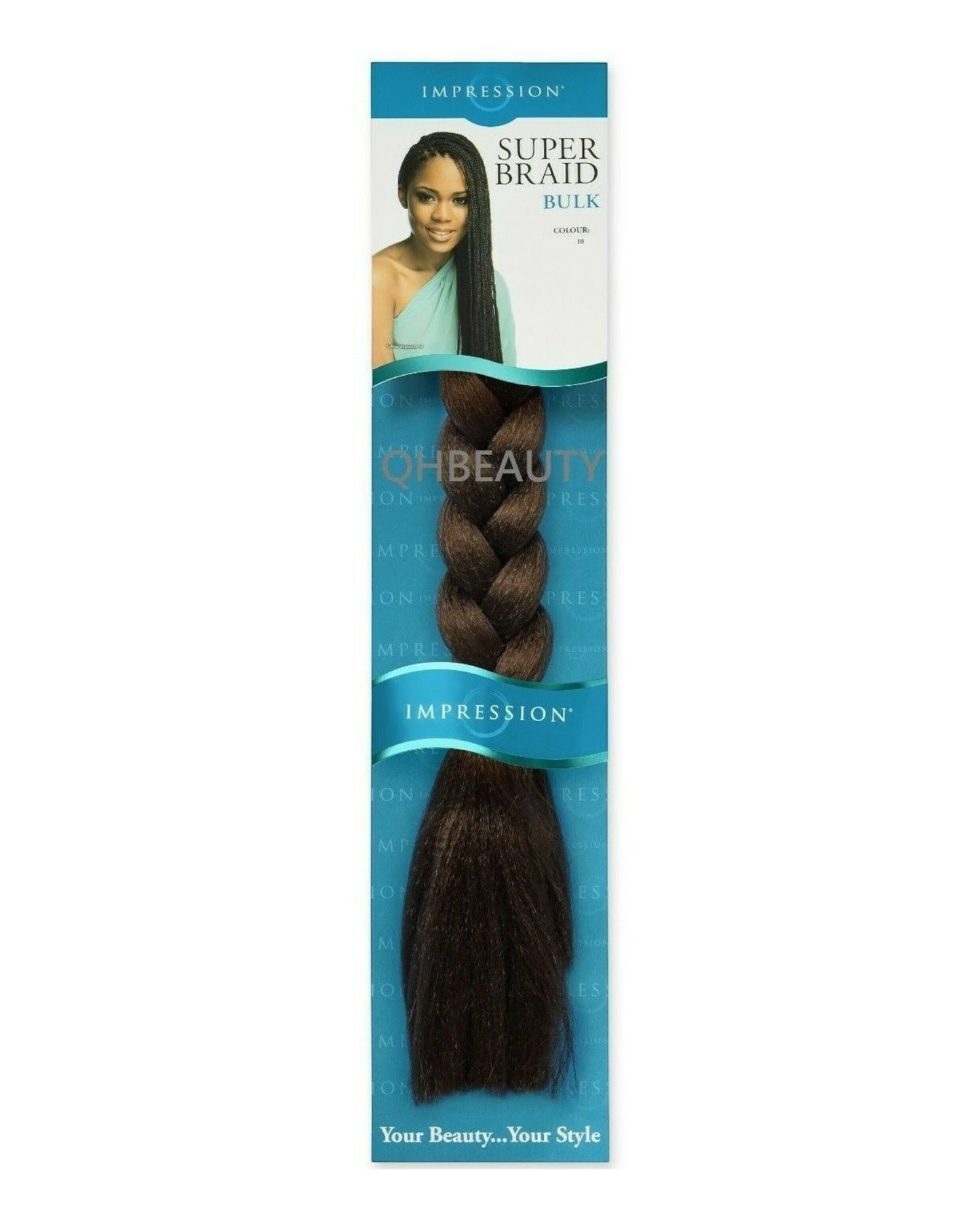 Impression Synthetic Natural Long Ultra Crochet Hair Extensions Super Braid 86"