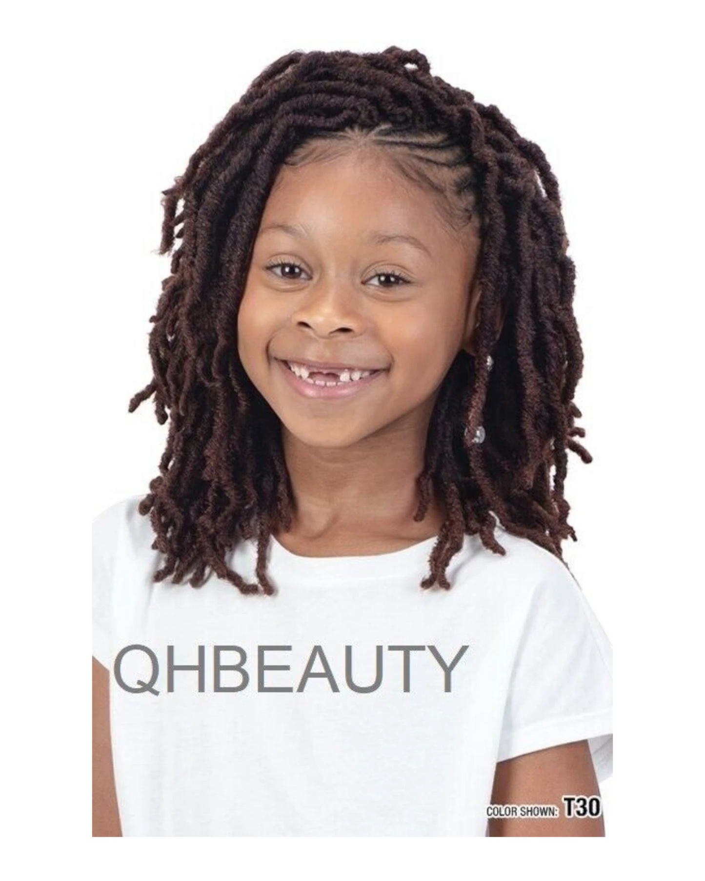 CHERISH SYNTHETIC JUNIOR KIDS CROCHET BRAID HAIR EXTENSION - SILKY LOCS 8 INCH