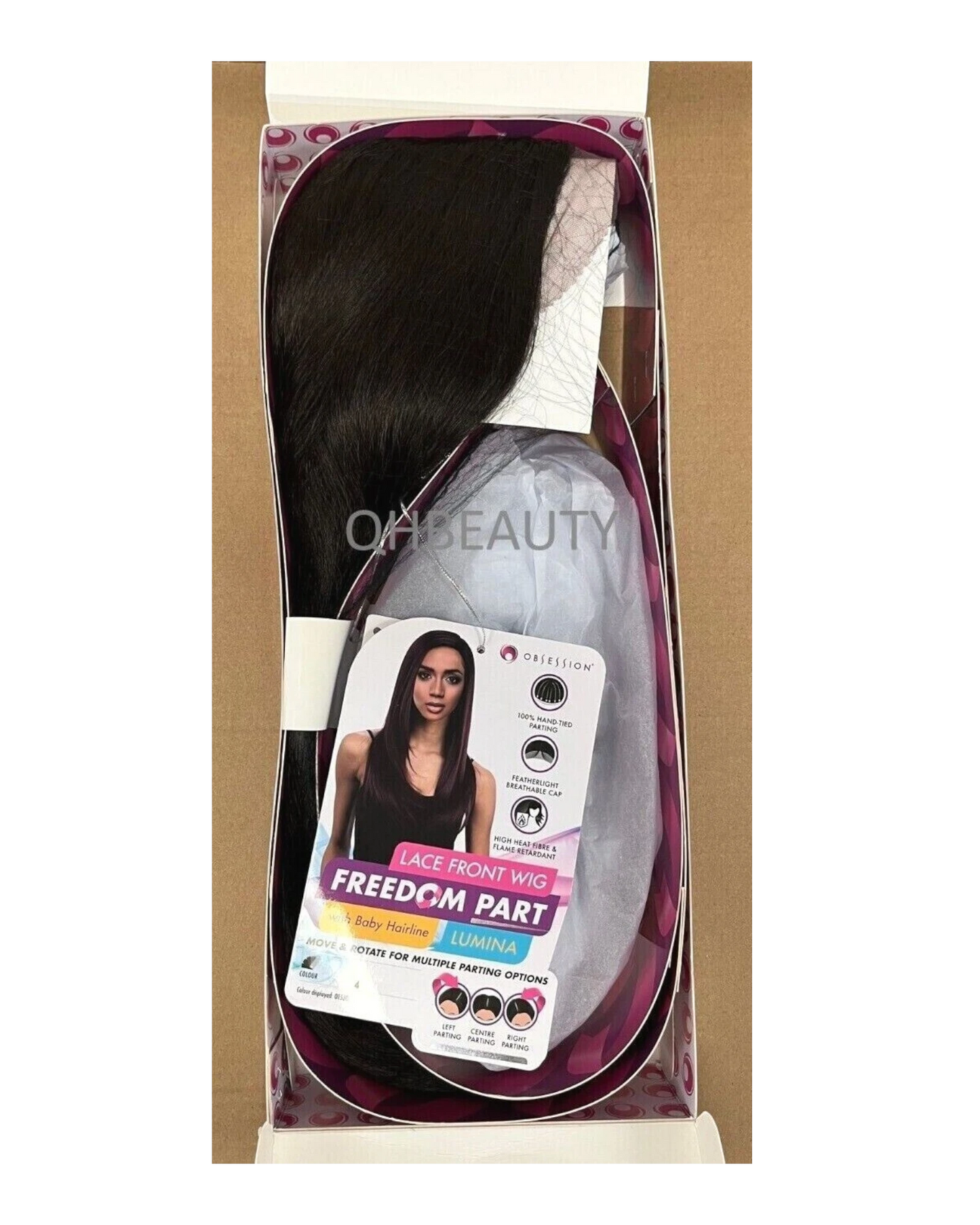 Obsession Synthetic Lace Front Free Part Hand Tied Straight Hair Wig - LUMINA