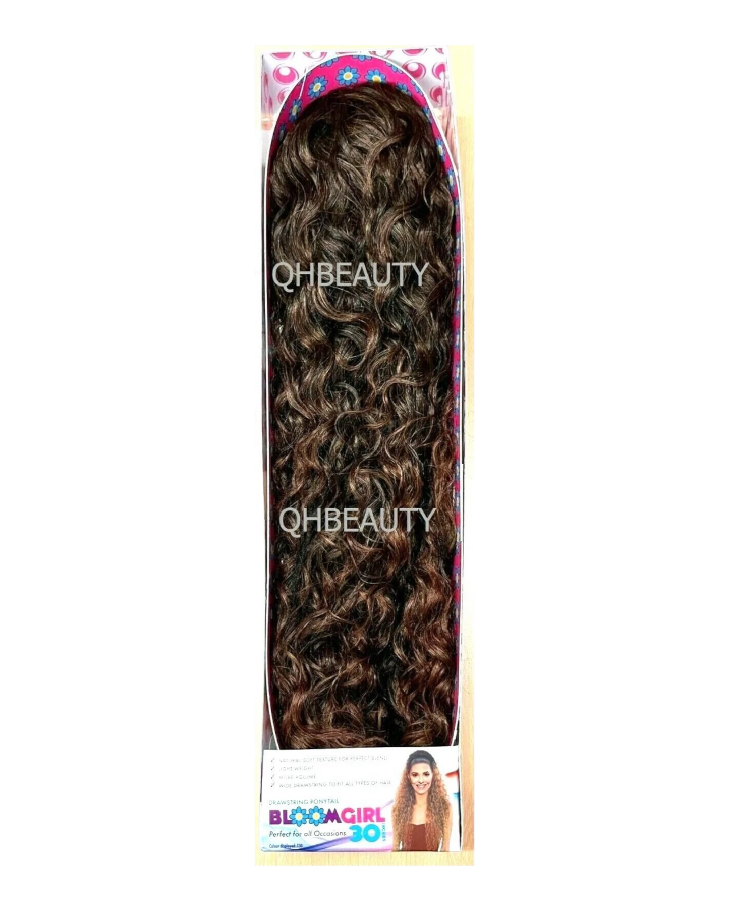 OBSESSION SYNTHETIC DRAWSTRING CURLY LONG HAIR PONYTAIL - BLOOM GIRL 30 INCH
