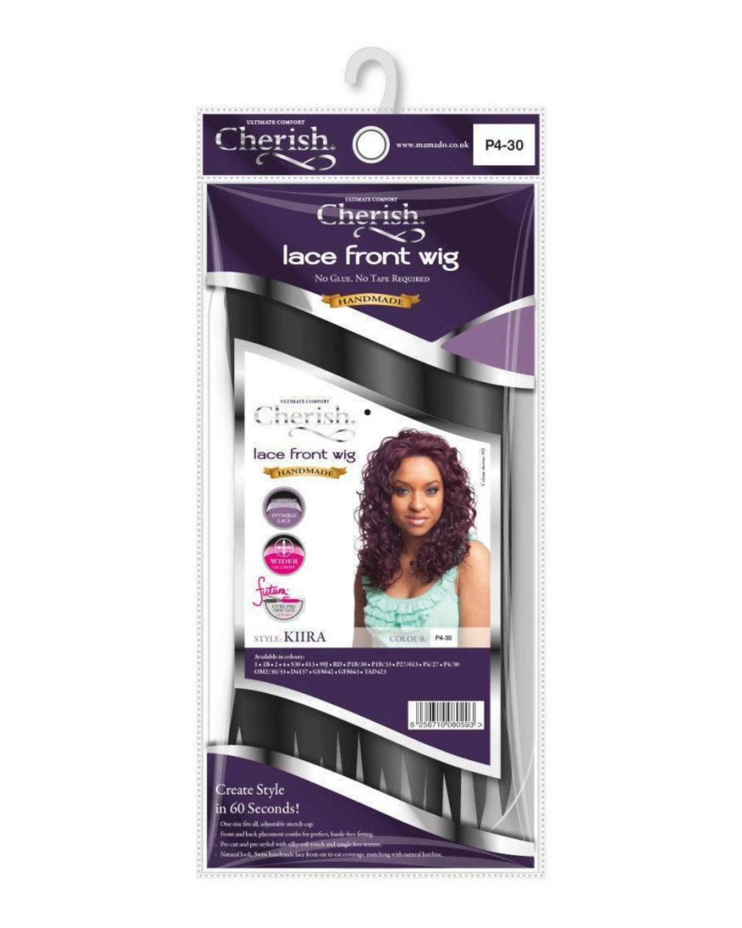 CHERISH SYNTHETIC LACE FRONT CURLY LONG HAIR WIG -- KIIRA