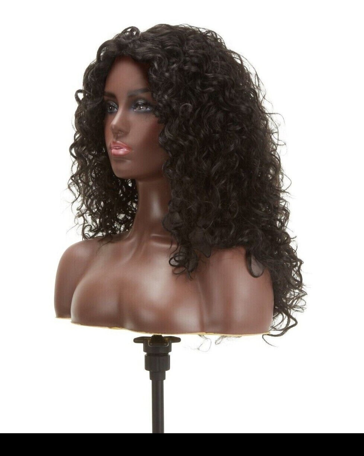 Impression Synthetic Natural Hair Line Long Curly Lace L Part Hair Wig - Emma