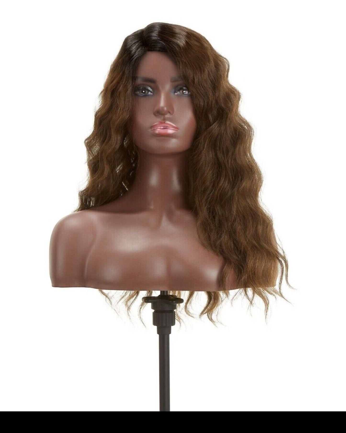 Impression Synthetic Invisible L Part Lace Curly Hair Wig - Alicia