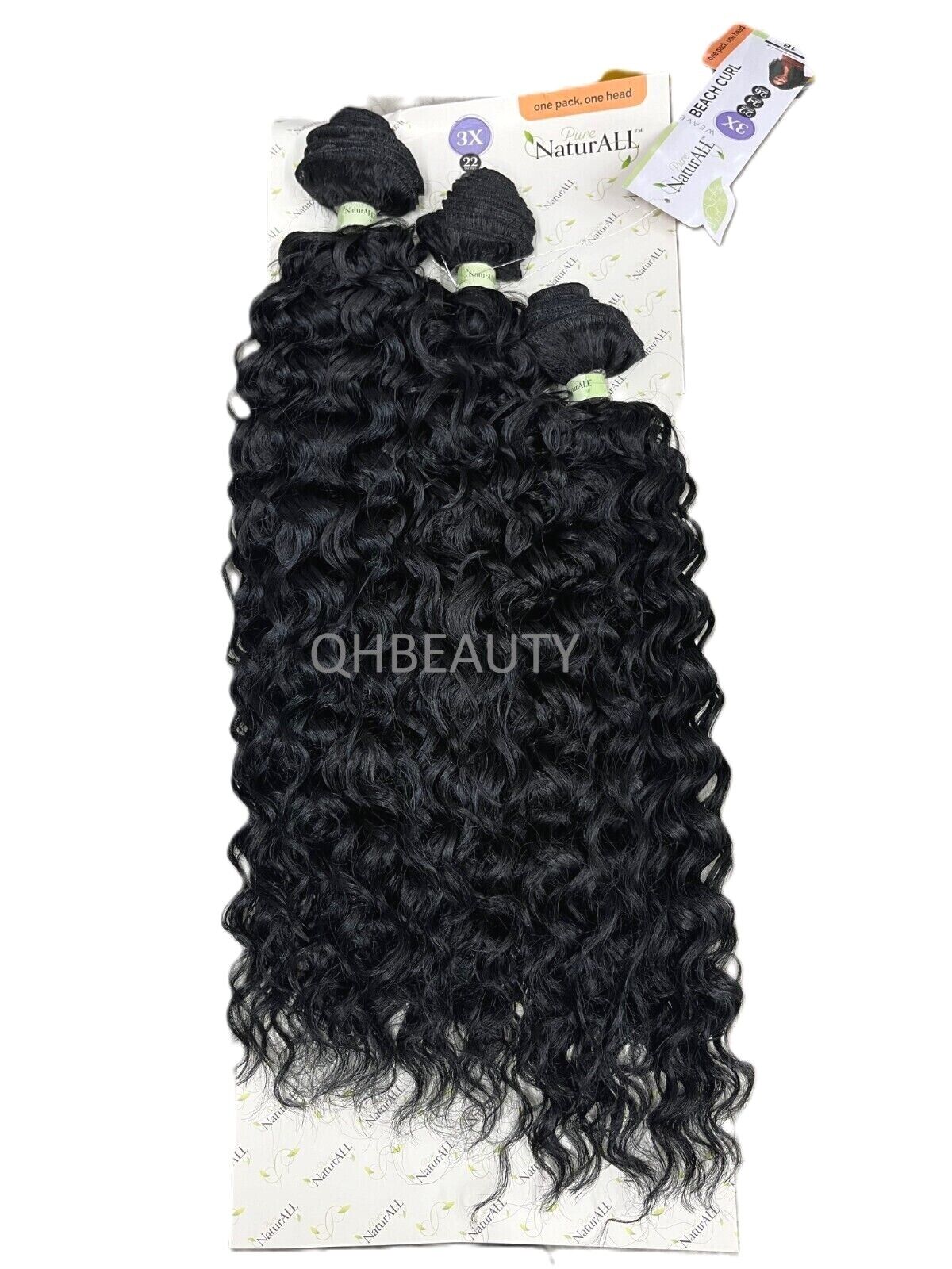 NaturALL SYNTHETIC CURLY HAIR EXTENSION 3 PCS WEAVE - BEACH CURL 22/24/26 INCHES