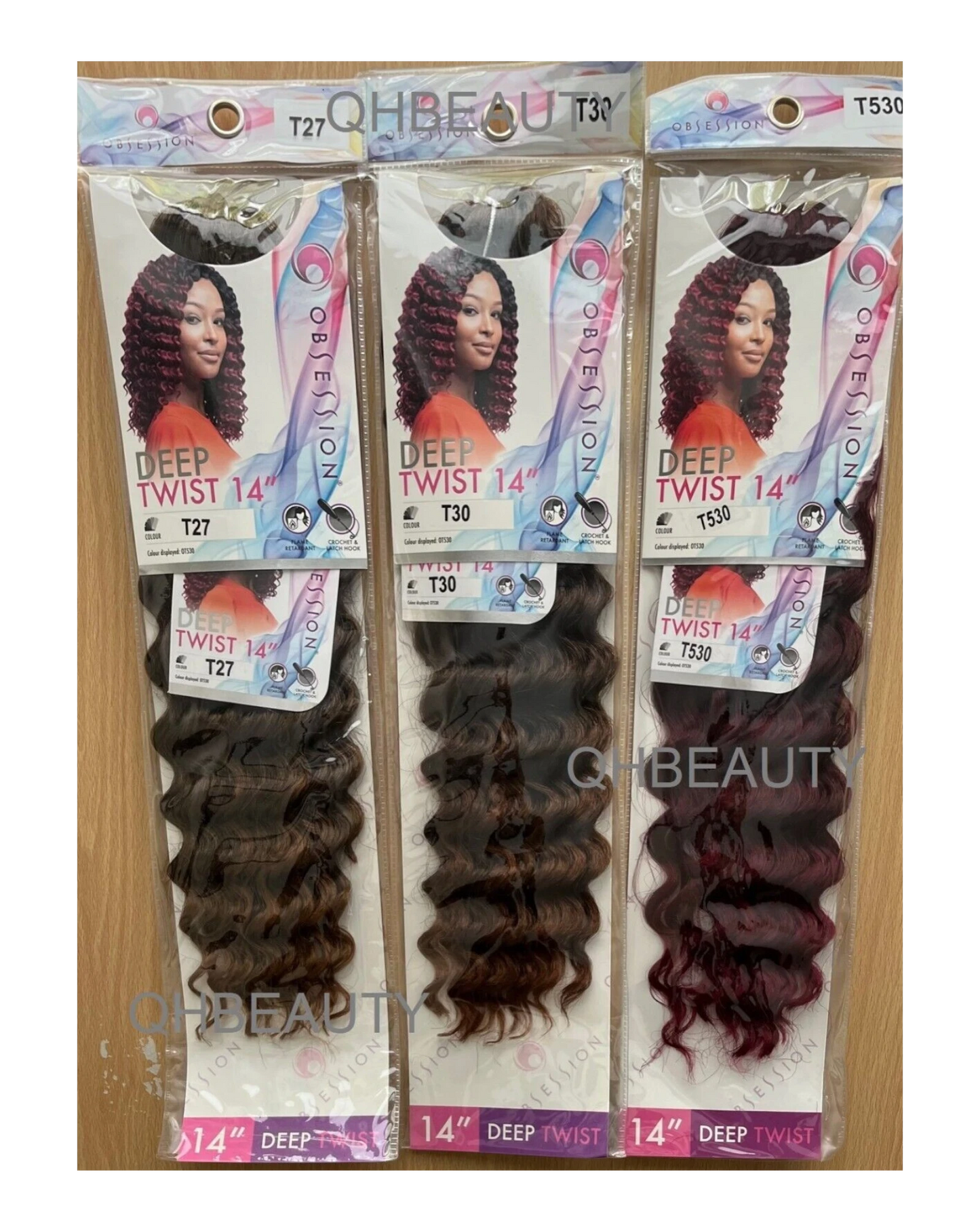 Obsession Synthetic Curly Crochet Braid Hair Extension - Deep Twist 14 inch