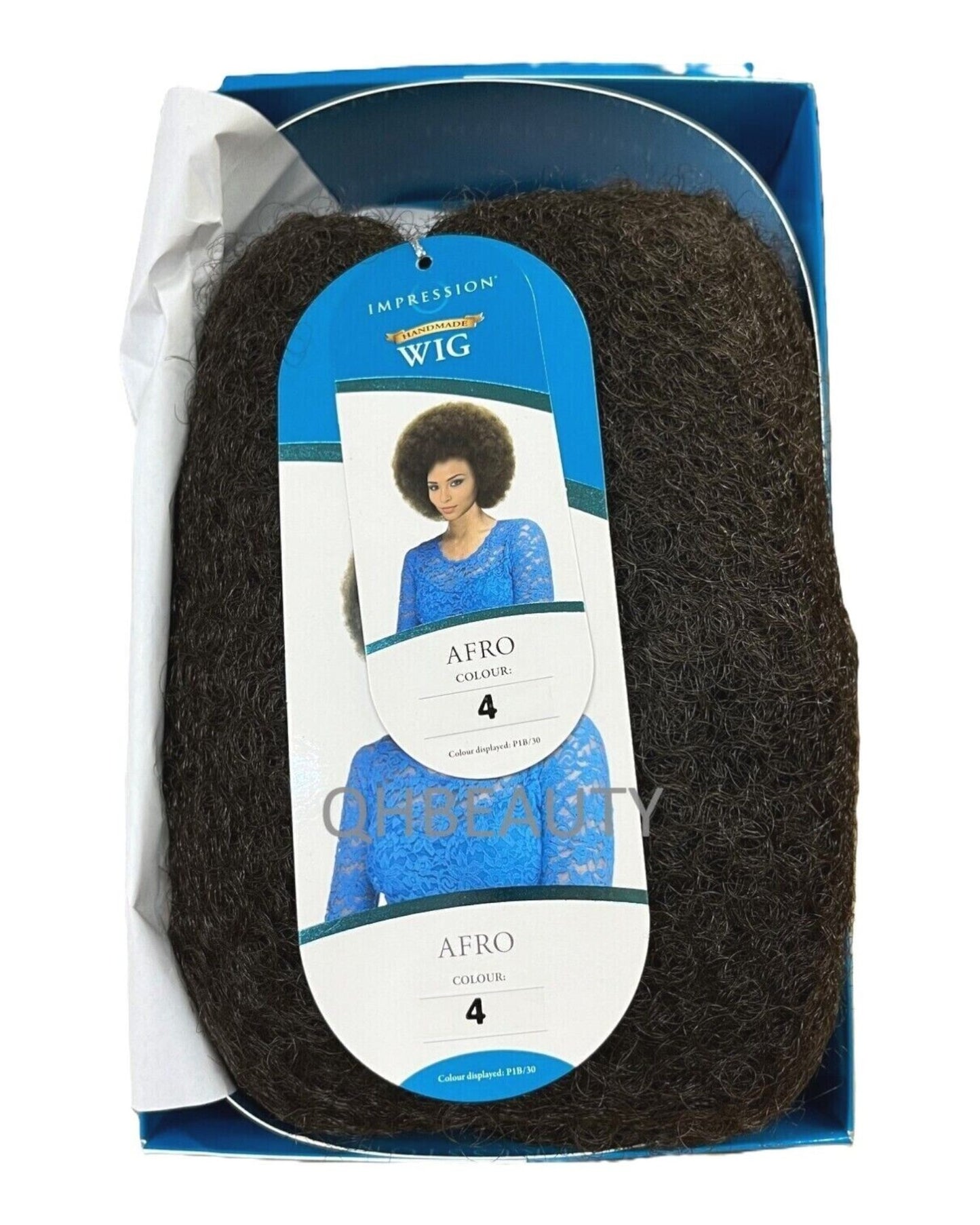 Impression Synthetic Hand Made Cuban Afro Curl Style Hair Wig - AFRO