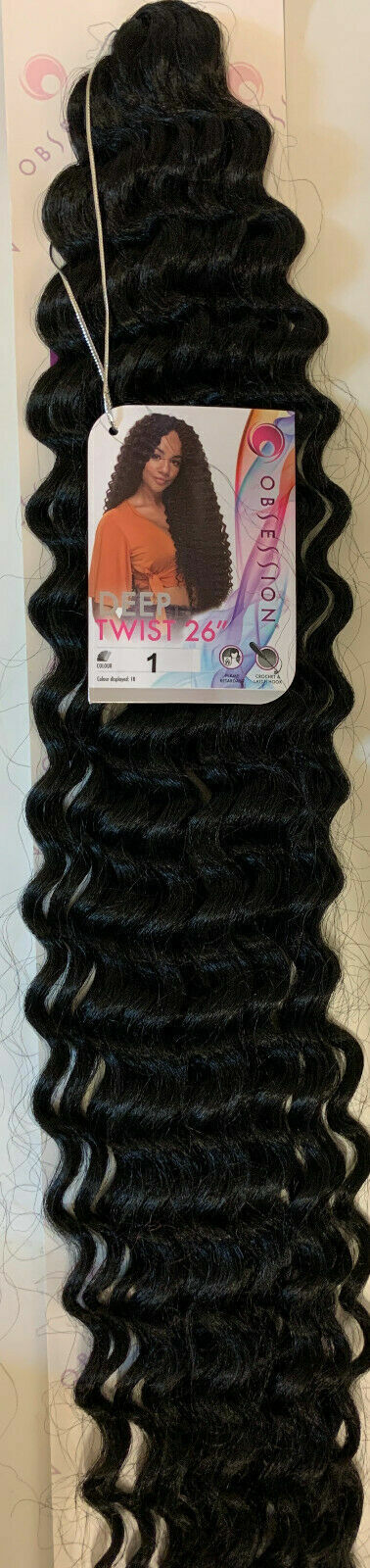 Obsession Synthetic long Curly Crochet Braid Hair Extension - Deep Twist 26 inch