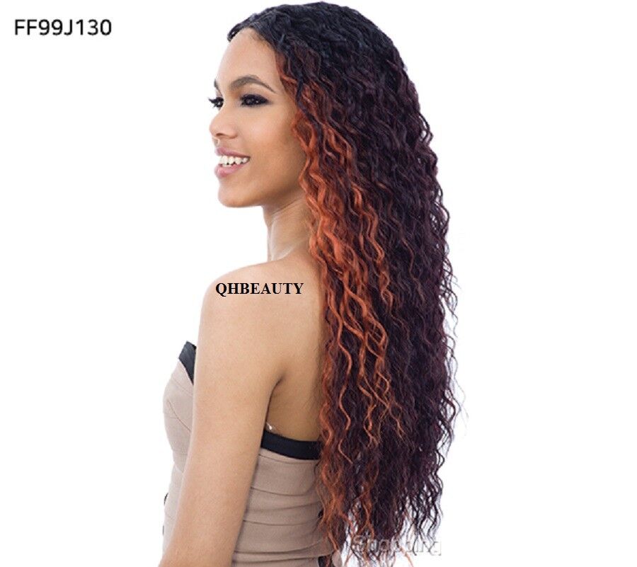 FREETRESS EQUAL SYNTHETIC INVISIBLE PART LACE FRONT LONG CURLY HAIR WIG - KATE