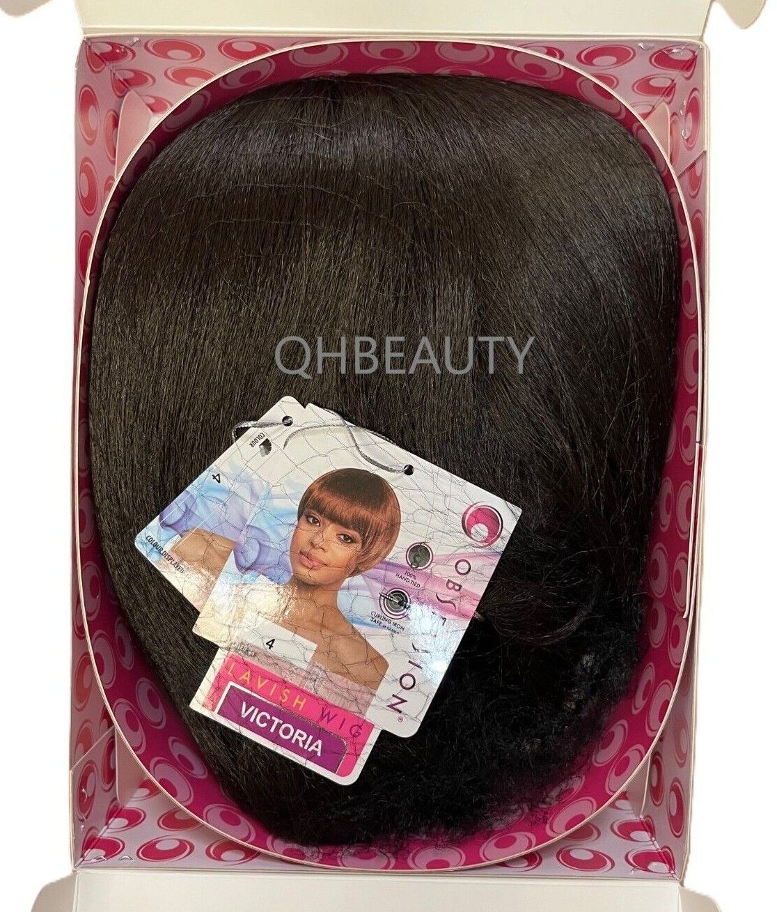 Obsession Synthetic Lavish Straight Bob Bangs 100% Hand Tied Hair Wig  VICTORIA