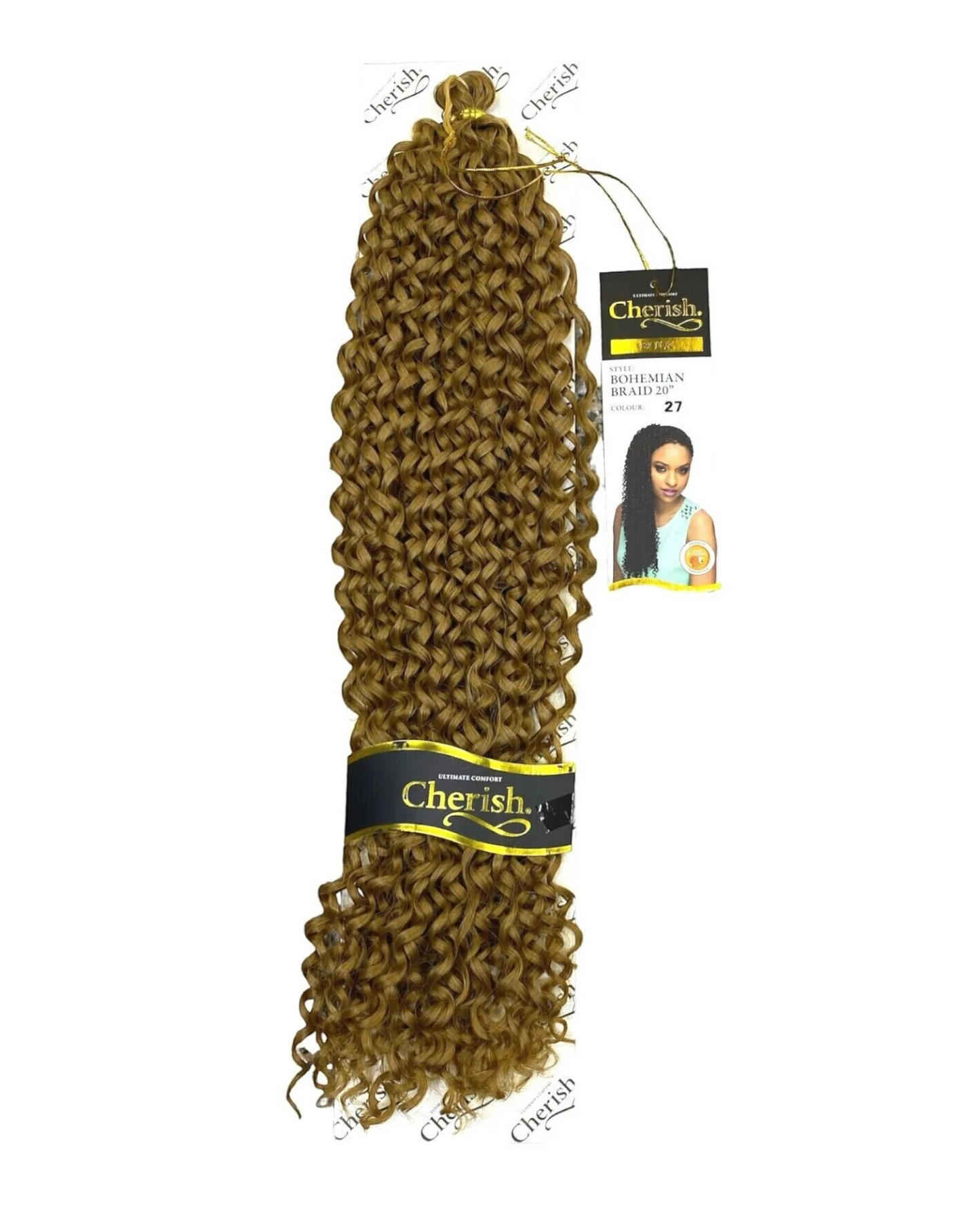 CHERISH SYNTHETIC CROCHET CURLY HAIR EXTENSION BRAID - BOHEMIAN BULK 20 INCH