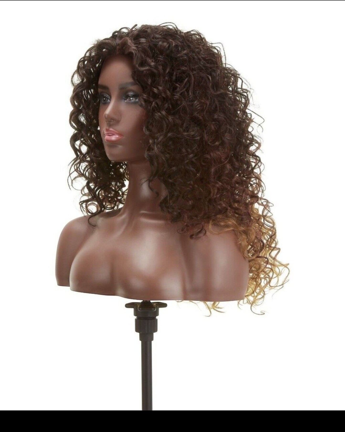 Impression Synthetic Natural Hair Line Long Curly Lace L Part Hair Wig - Emma