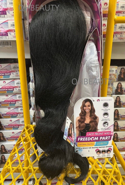 Obsession Synthetic Lace Front Free Part Hand Tied Curly Hair Wig - LILIBETH