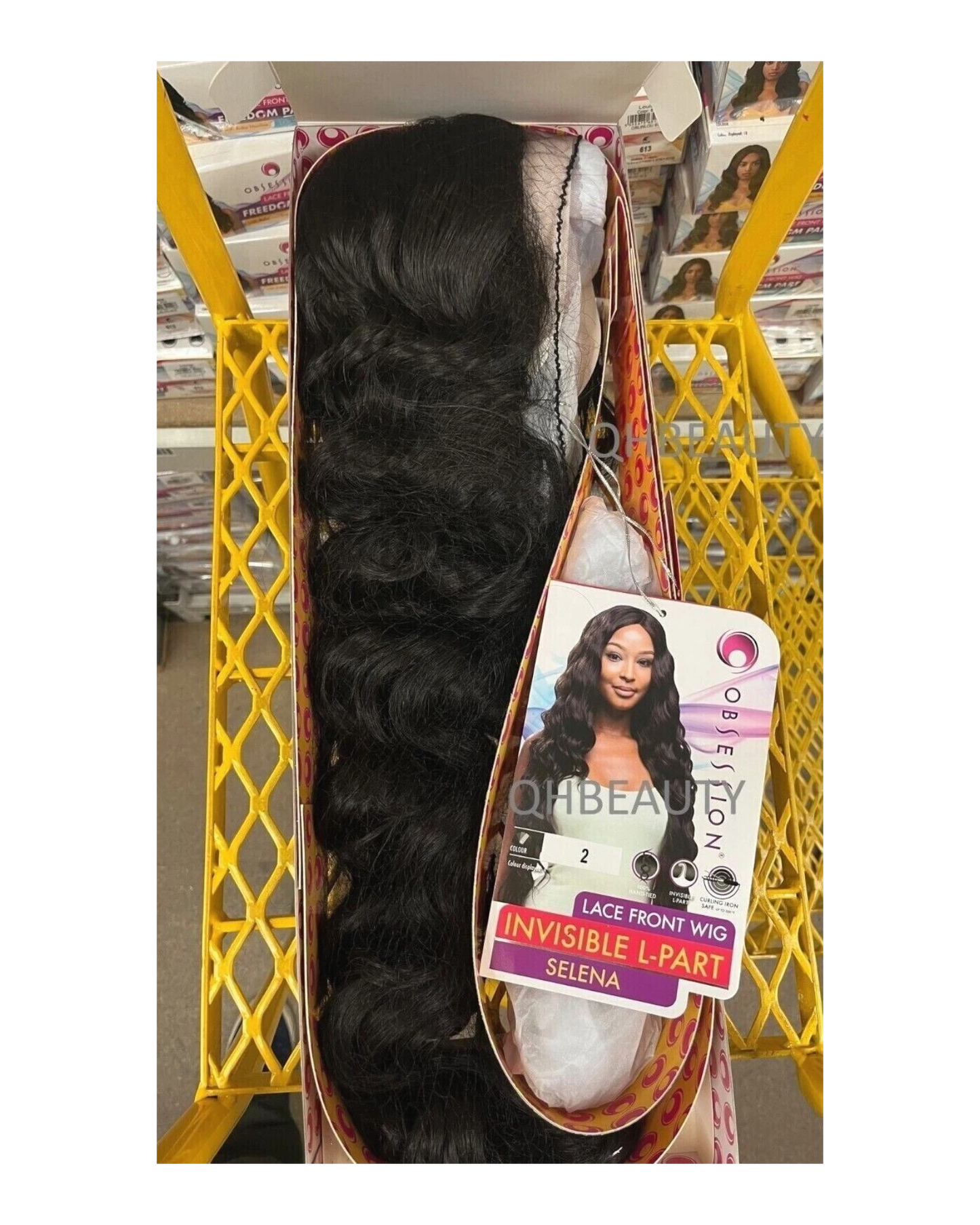 Obsession Synthetic Invisible Part Body Wave Curly Lace Front Hair Wig - SELENA