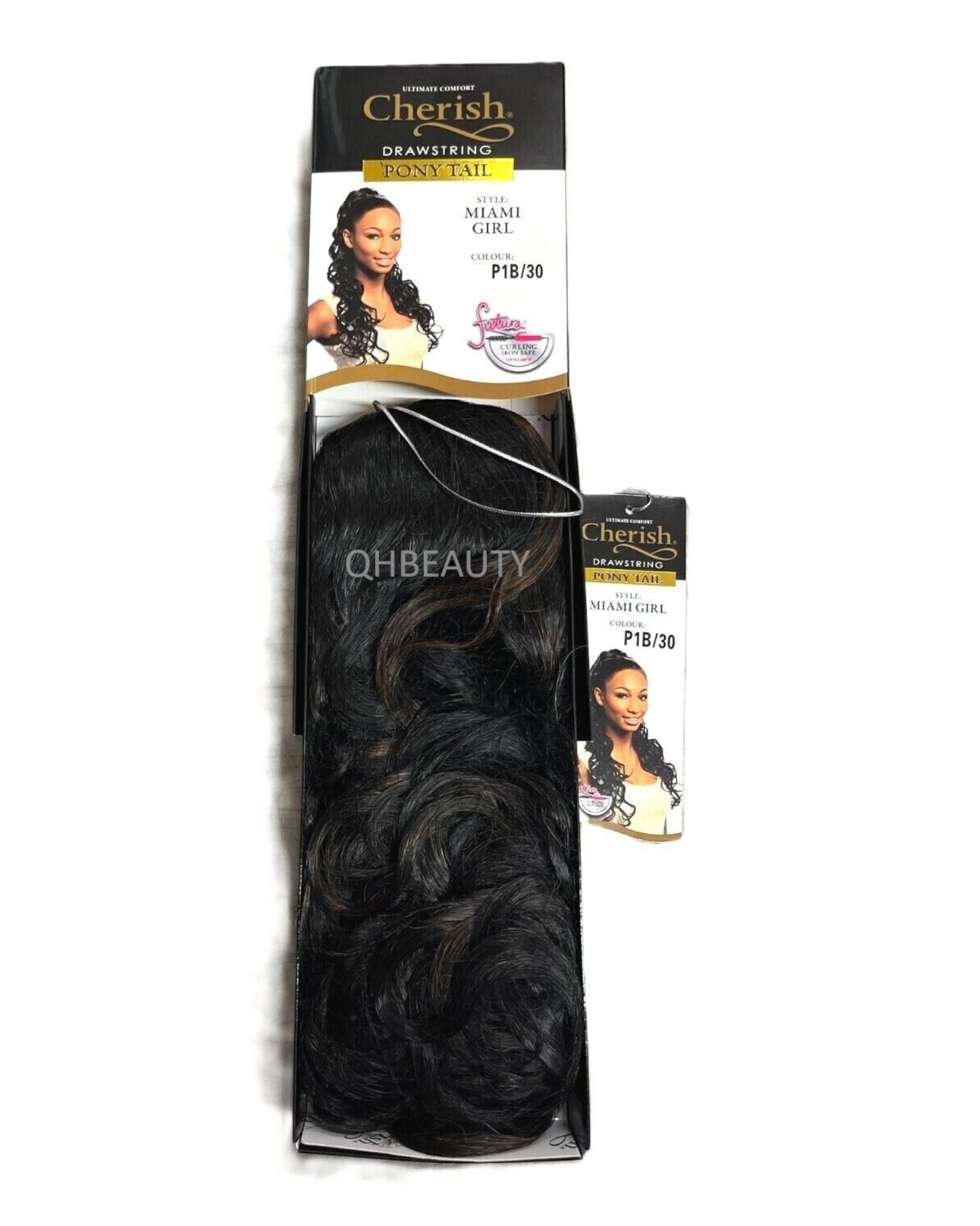 Cherish Synthetic Long Curly Drawstring Natural Hair Ponytail - Miami Girl