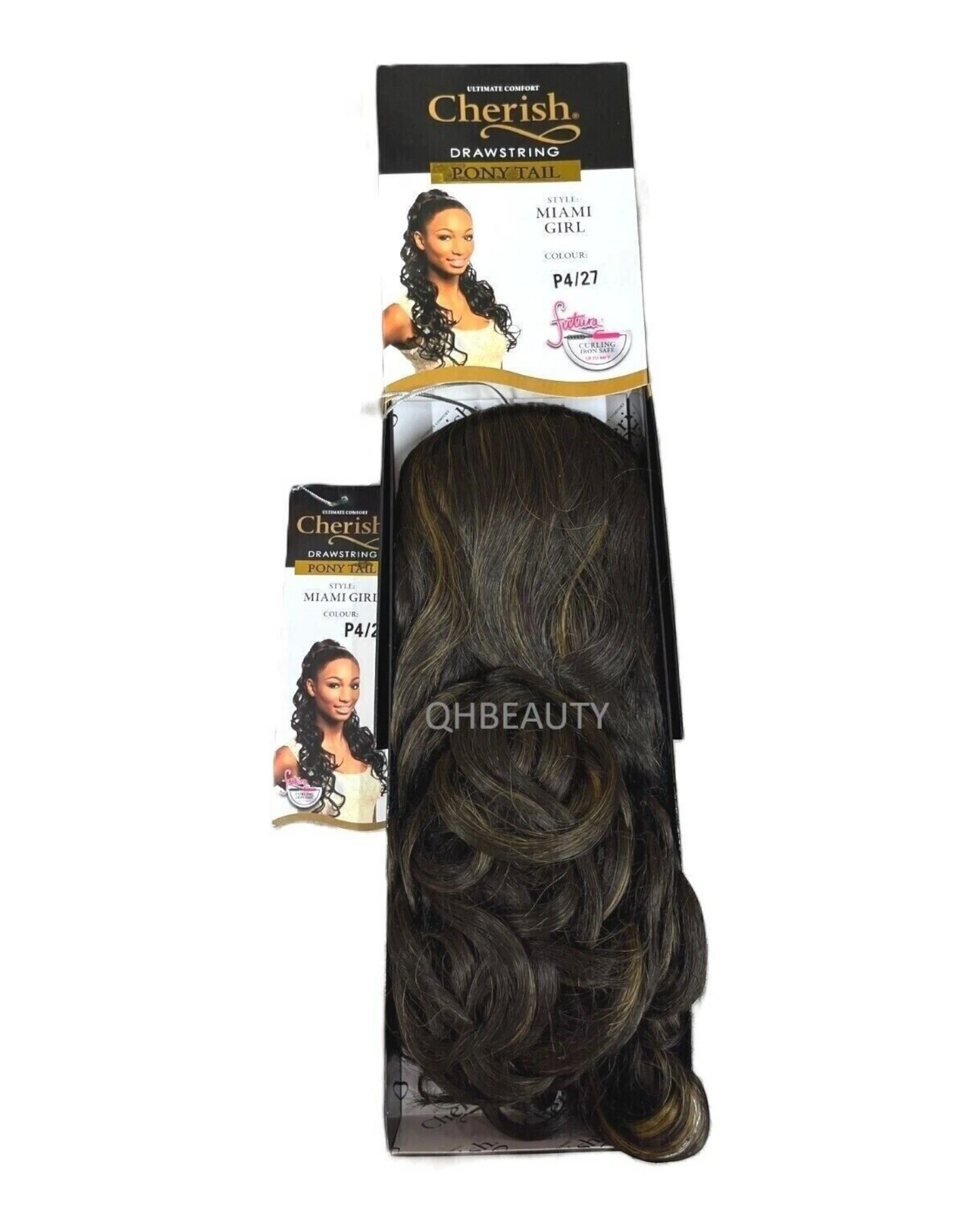 Cherish Synthetic Long Curly Drawstring Natural Hair Ponytail - Miami Girl