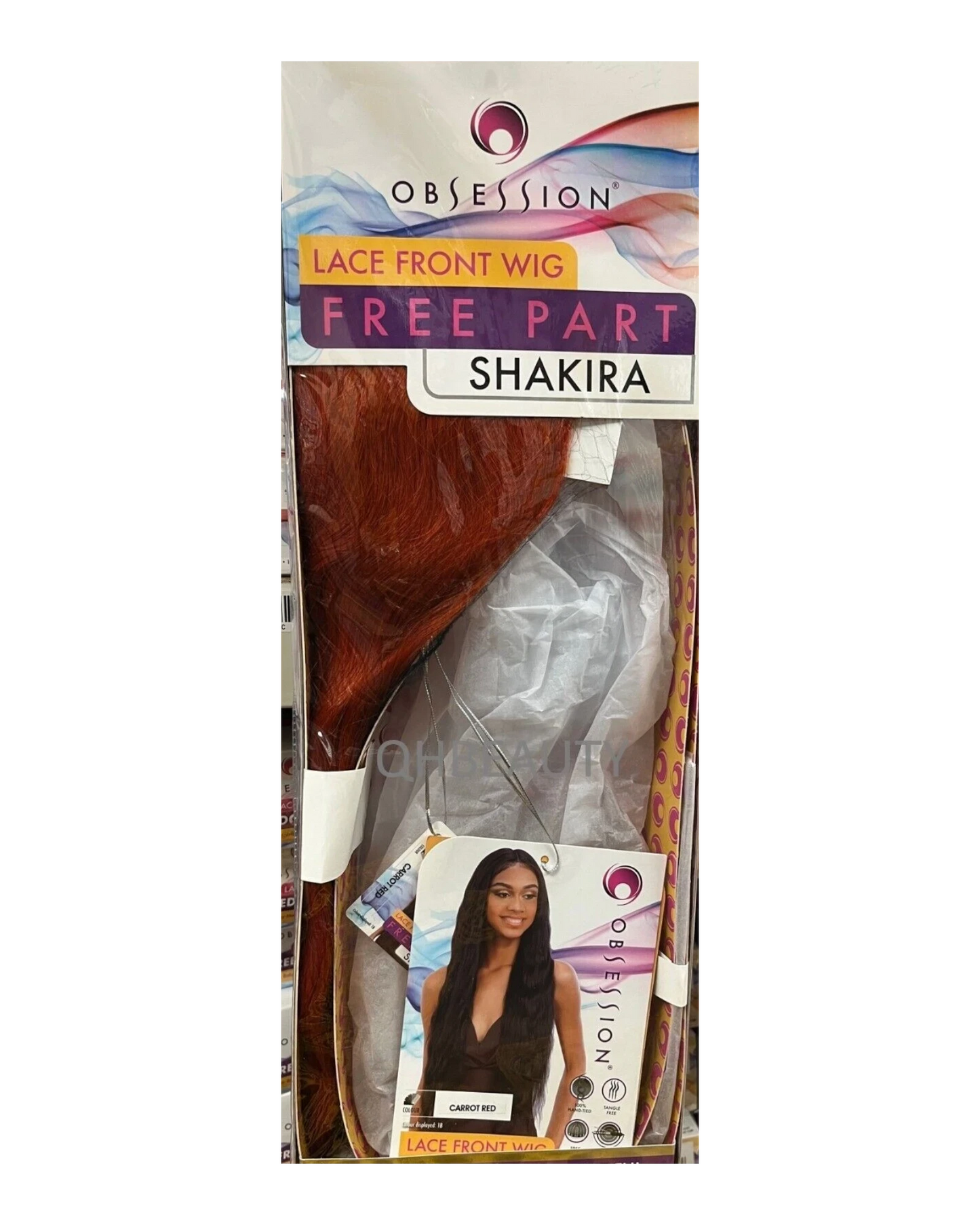 Obsession Synthetic Lace Front Free Part 100 % Hand Tied long Hair Wig - SHAKIRA