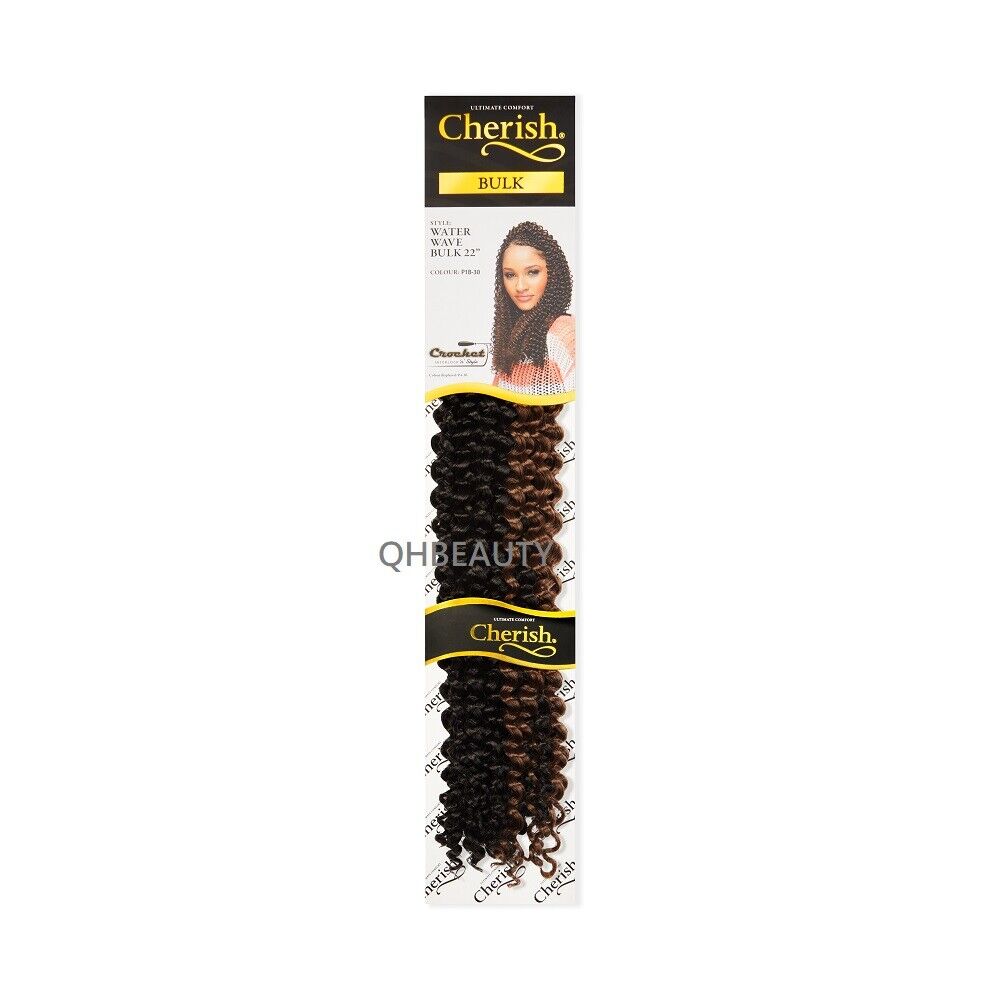 CHERISH SYNTHETIC BULK CROCHET BRAID TIGHT CURL HAIR EXTENSION - WATER WAVE 22"