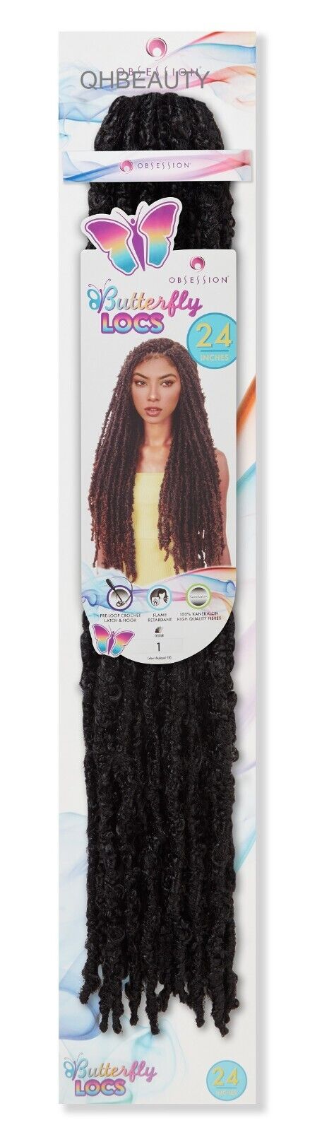 OBSESSION SYNTHETIC CROCHET HAIR EXTENSION PRE LOOP BRAID - BUTTERFLY LOC 24''