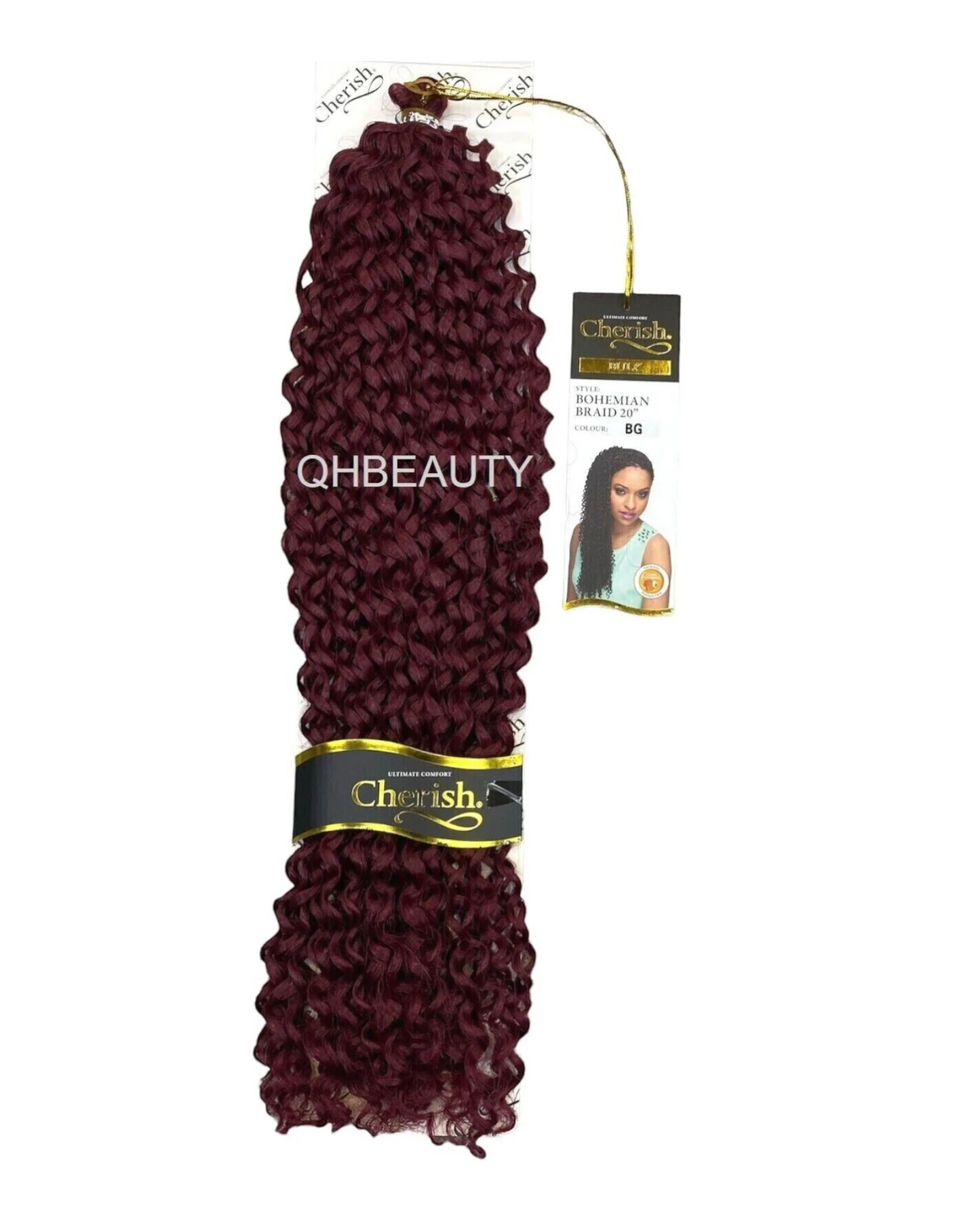 CHERISH SYNTHETIC CROCHET CURLY HAIR EXTENSION BRAID - BOHEMIAN BULK 20 INCH