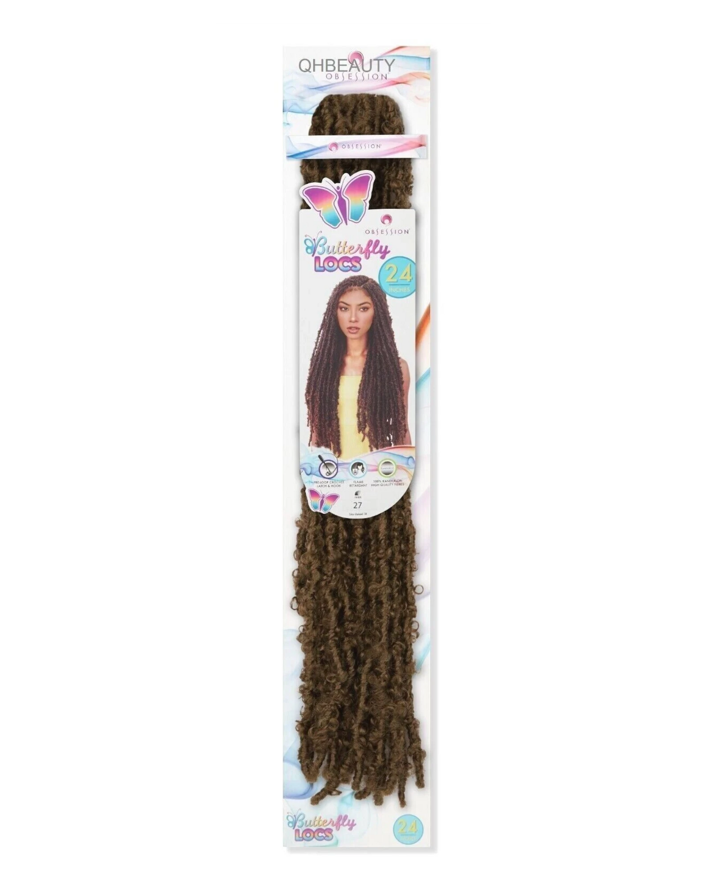 OBSESSION SYNTHETIC CROCHET HAIR EXTENSION PRE LOOP BRAID - BUTTERFLY LOC 24''