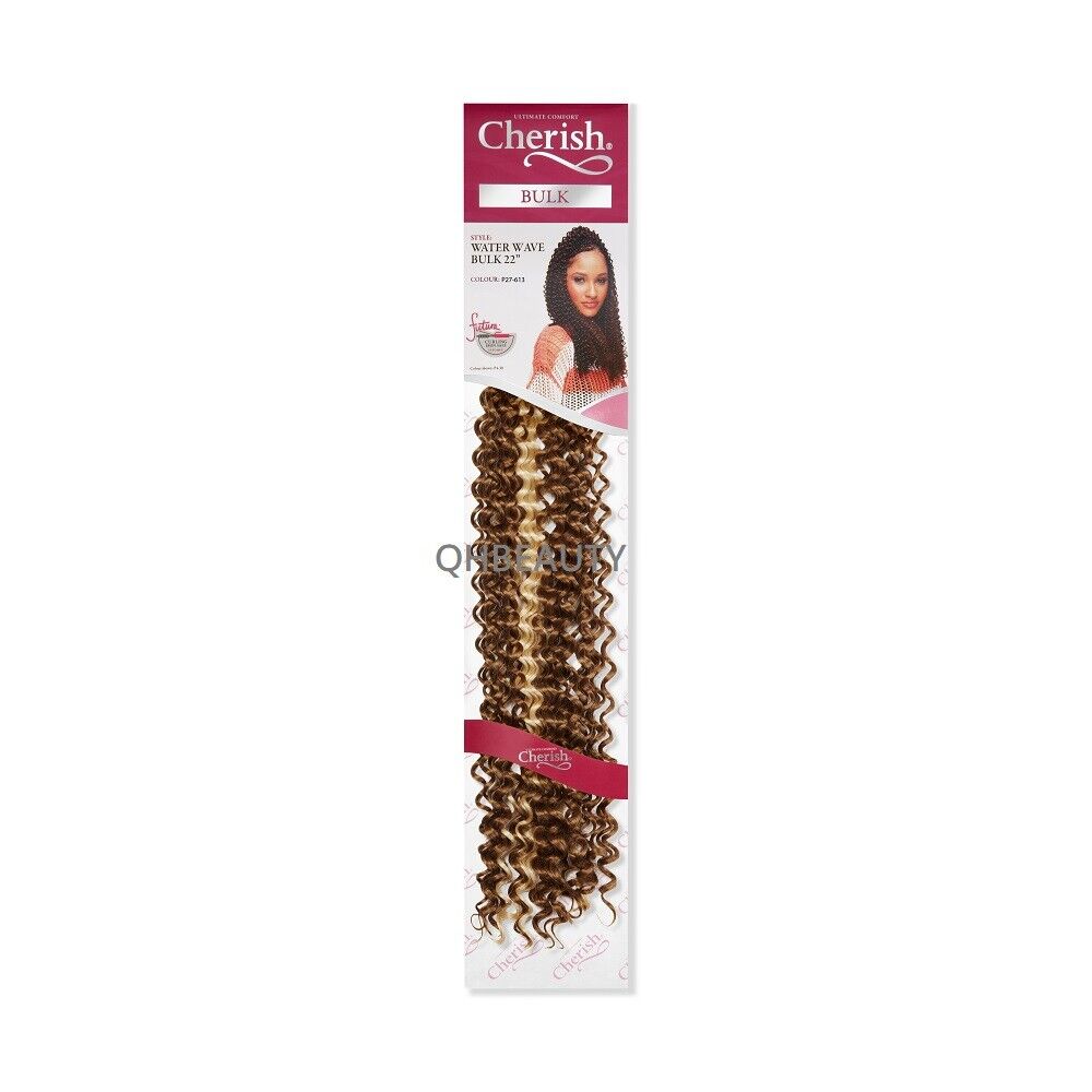 CHERISH SYNTHETIC BULK CROCHET BRAID TIGHT CURL HAIR EXTENSION - WATER WAVE 22"