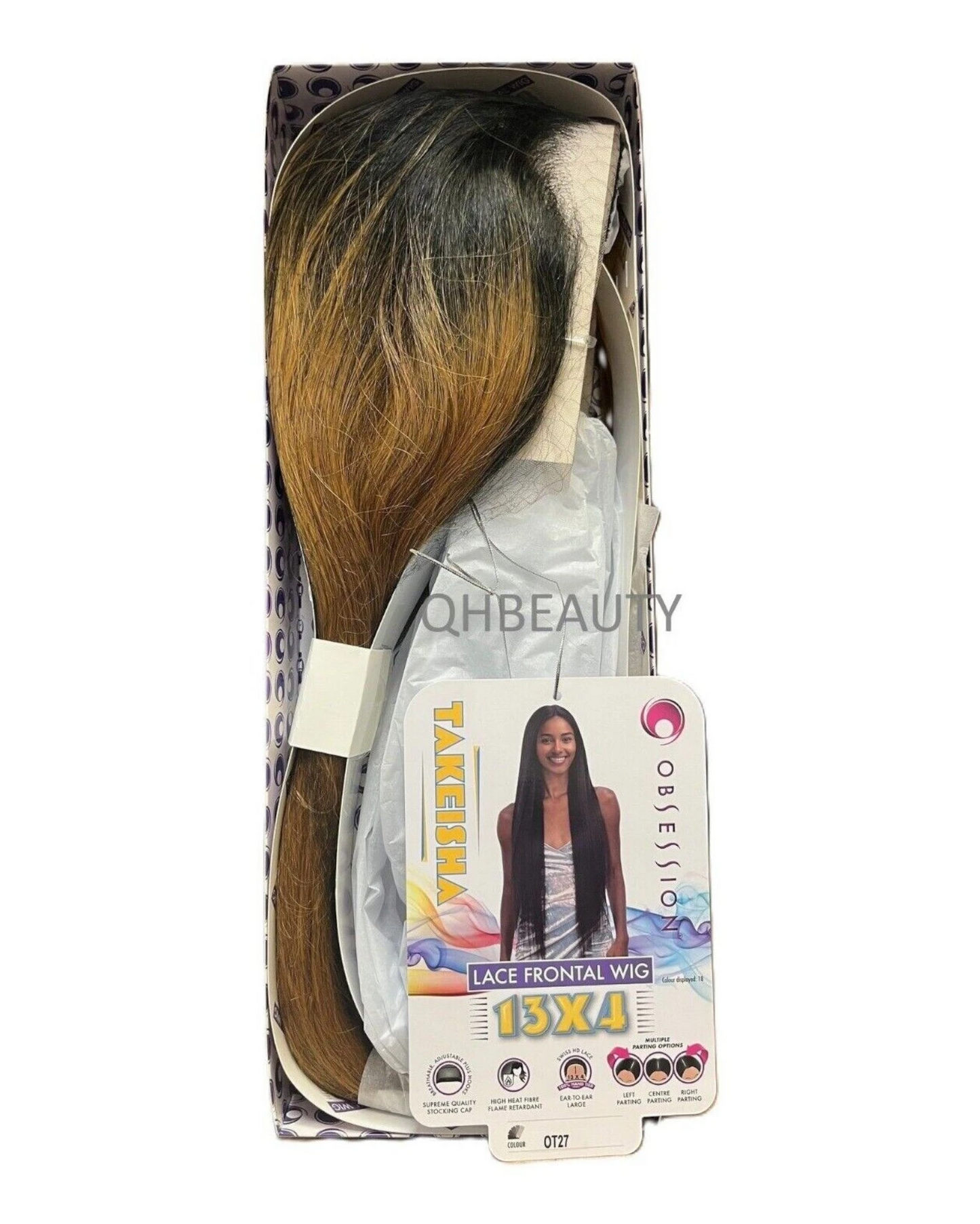 Obsession Synthetic Swiss HD Lace Front Free Part Long Yaki Hair Wig - TAKEISHA