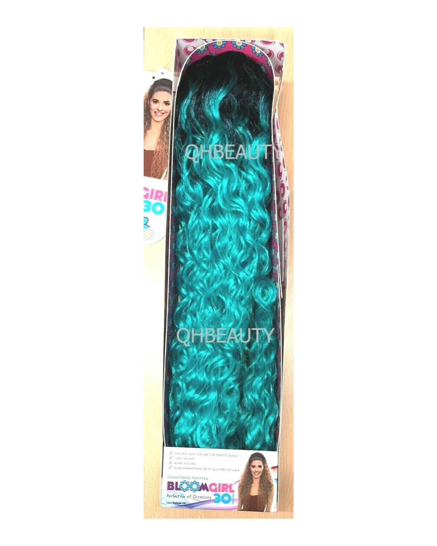 OBSESSION SYNTHETIC DRAWSTRING CURLY LONG HAIR PONYTAIL - BLOOM GIRL 30 INCH