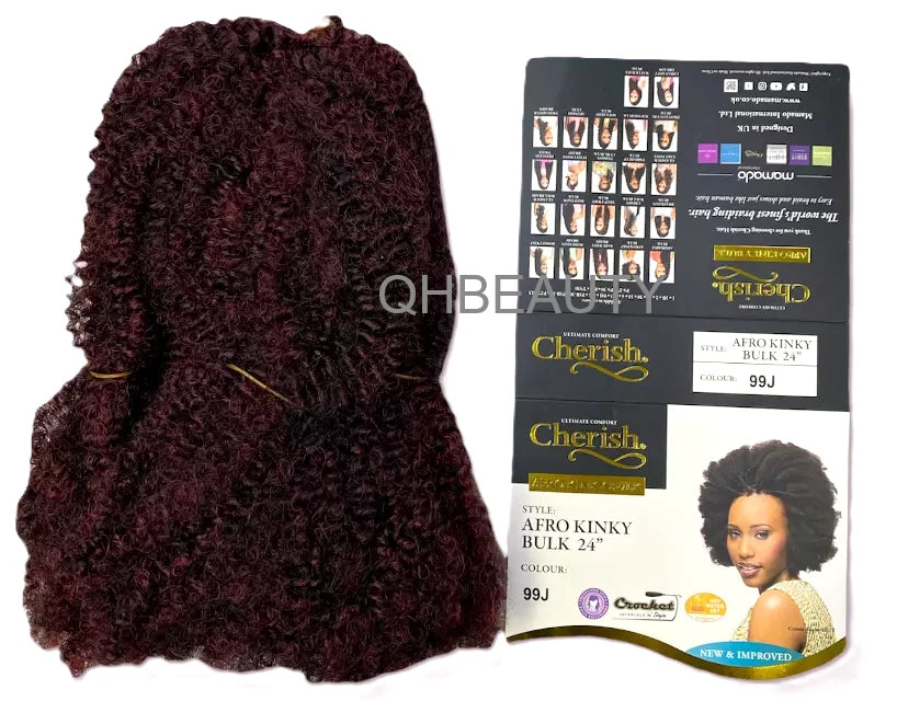 Cherish Afro Kinky Bulk Afro Twist Crochet Hair Extensions 24" Improved Quality
