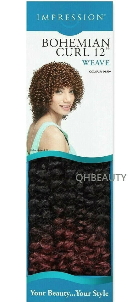 Impression Synthetic Short Curly Hair Extension Weave - BOHEMIAN CURL 12 INCH