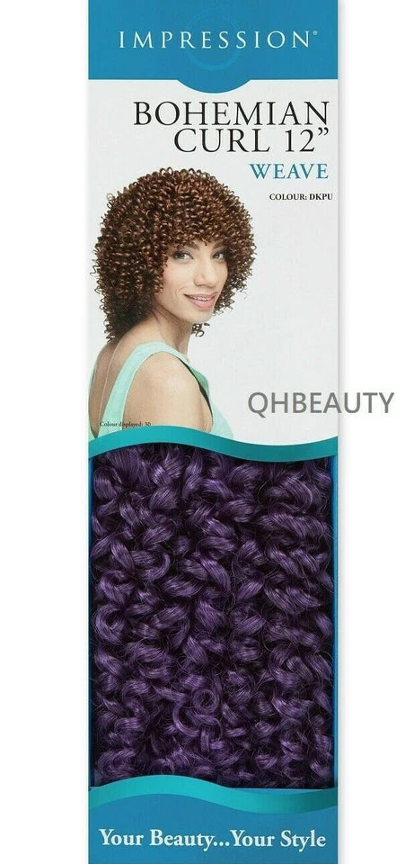 Impression Synthetic Short Curly Hair Extension Weave - BOHEMIAN CURL 12 INCH