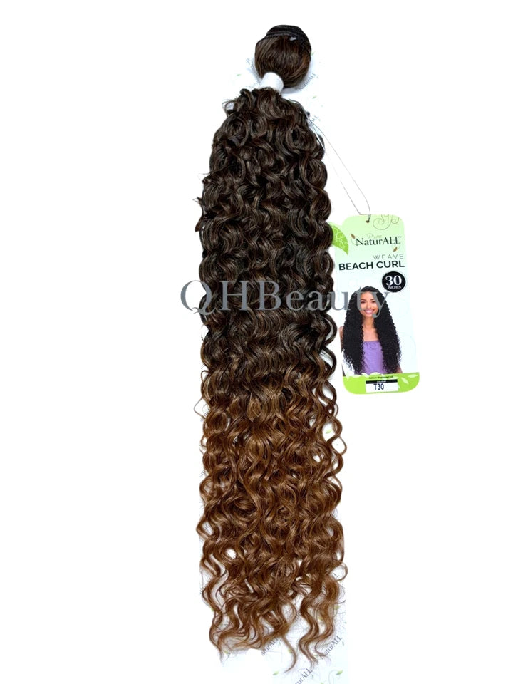 NaturAll Synthetic Long Curly Hair Extension Weave – Beach Curl 30"