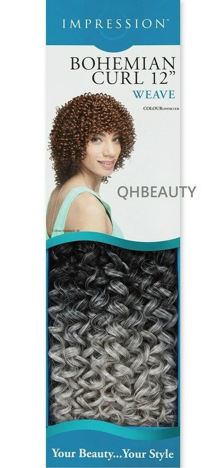 Impression Synthetic Short Curly Hair Extension Weave - BOHEMIAN CURL 12 INCH