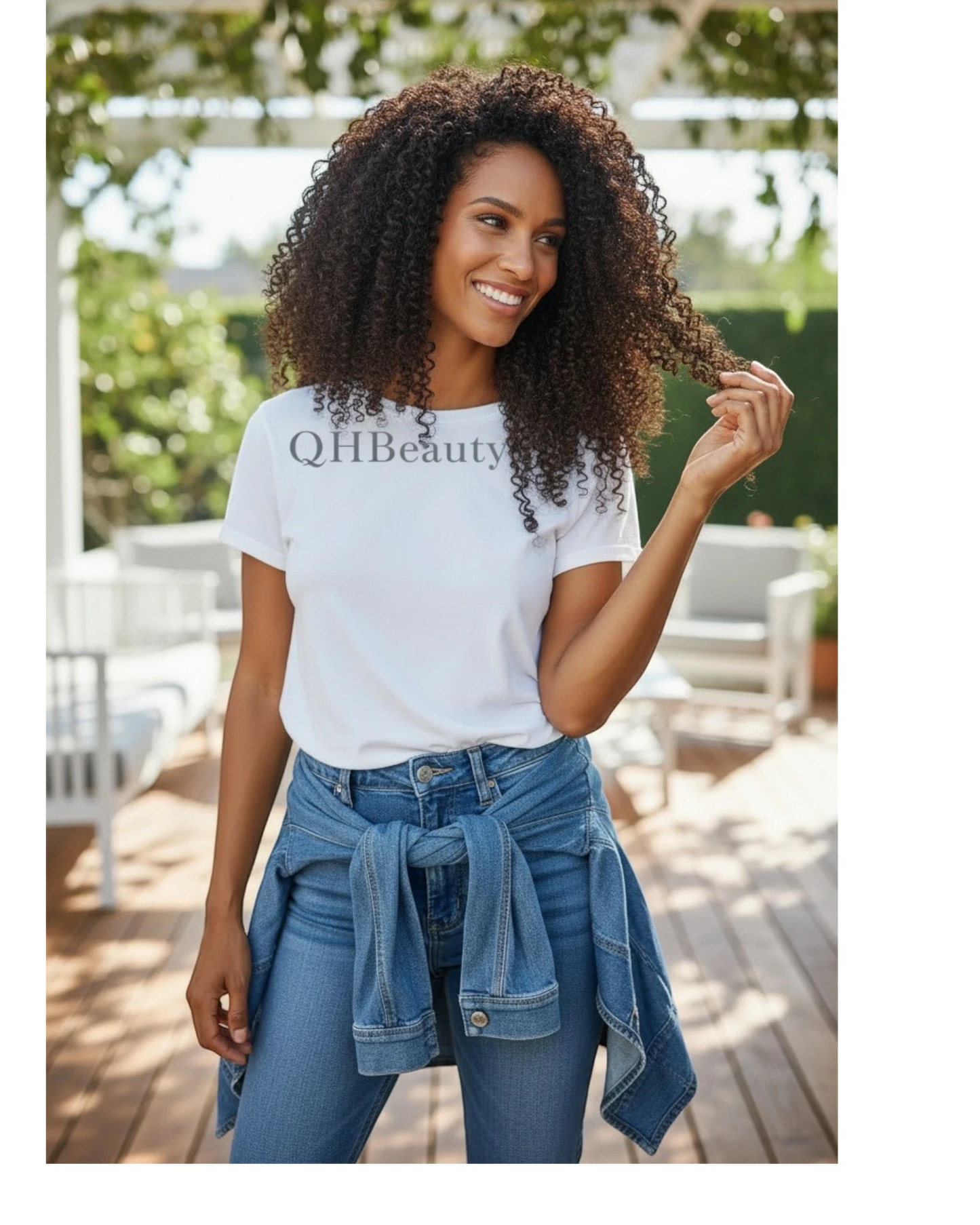Q H Beauty 12'' curly synthetic crochet braid hair extension in dark brown, perfect for braiding and twists.