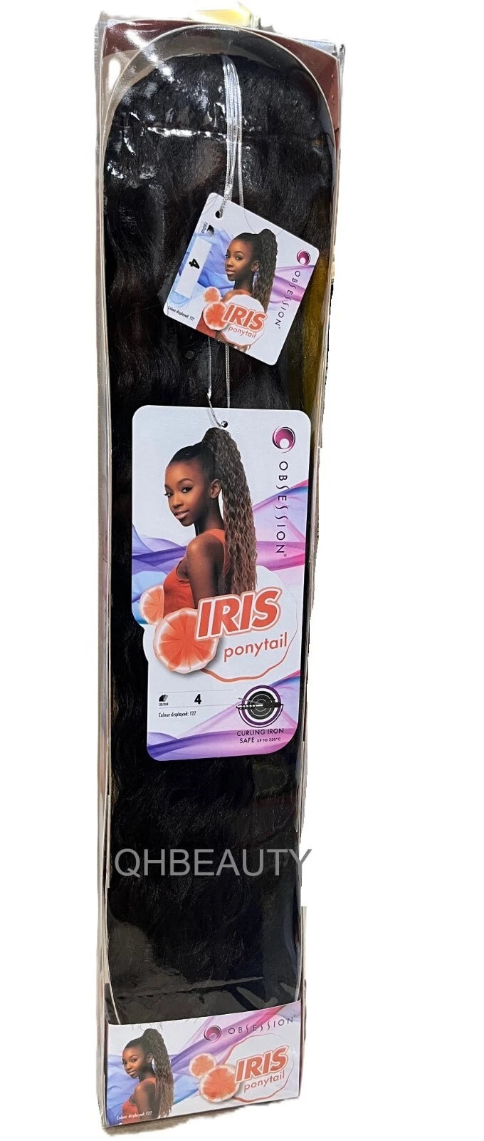 Obsession Synthetic Drawstring Curly Long Hair Ponytail - IRIS