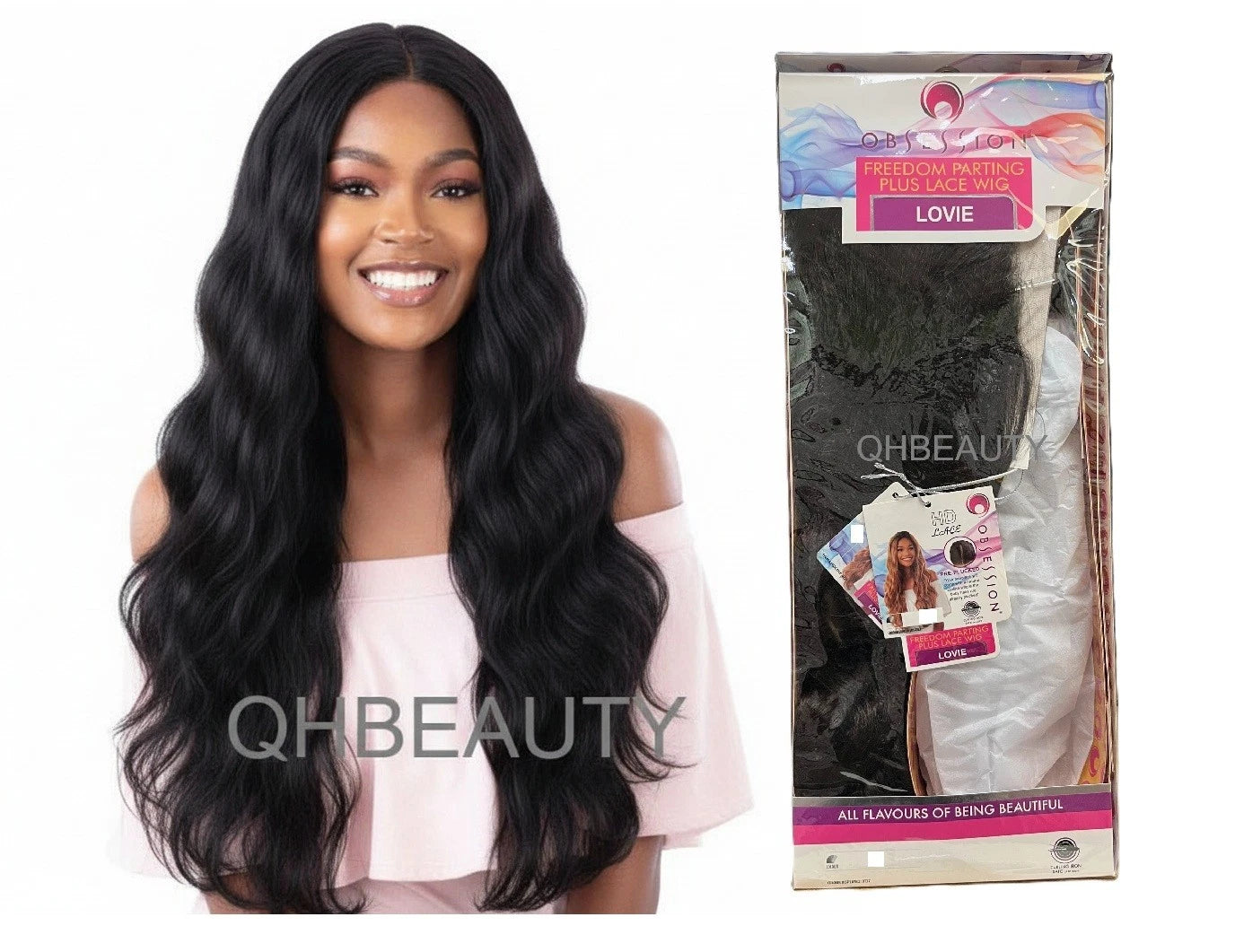 Obsession Synthetic Freedom Parting Plus HD Lace Body Wave Hair Wig - LOVIE