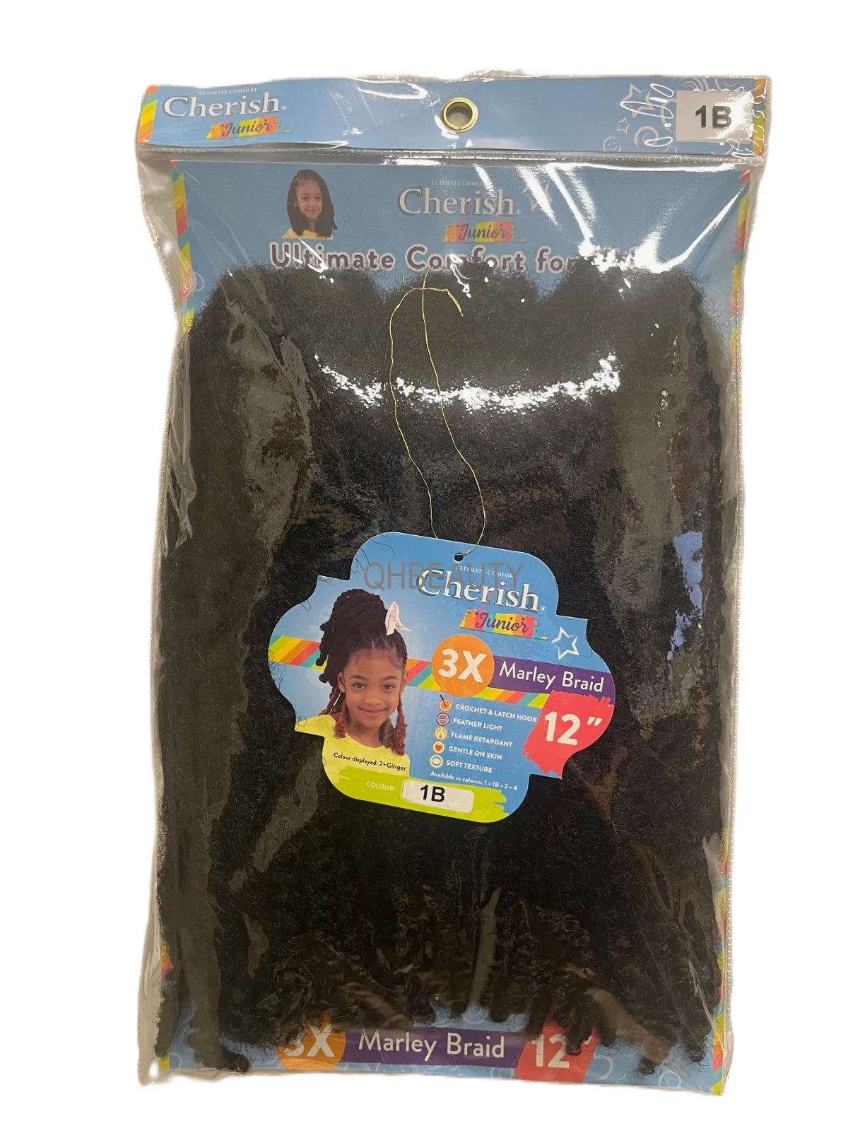 Cherish Synthetic Junior Kids Braid Afro Hair Extension - 3 X MARLEY TWIST 12''