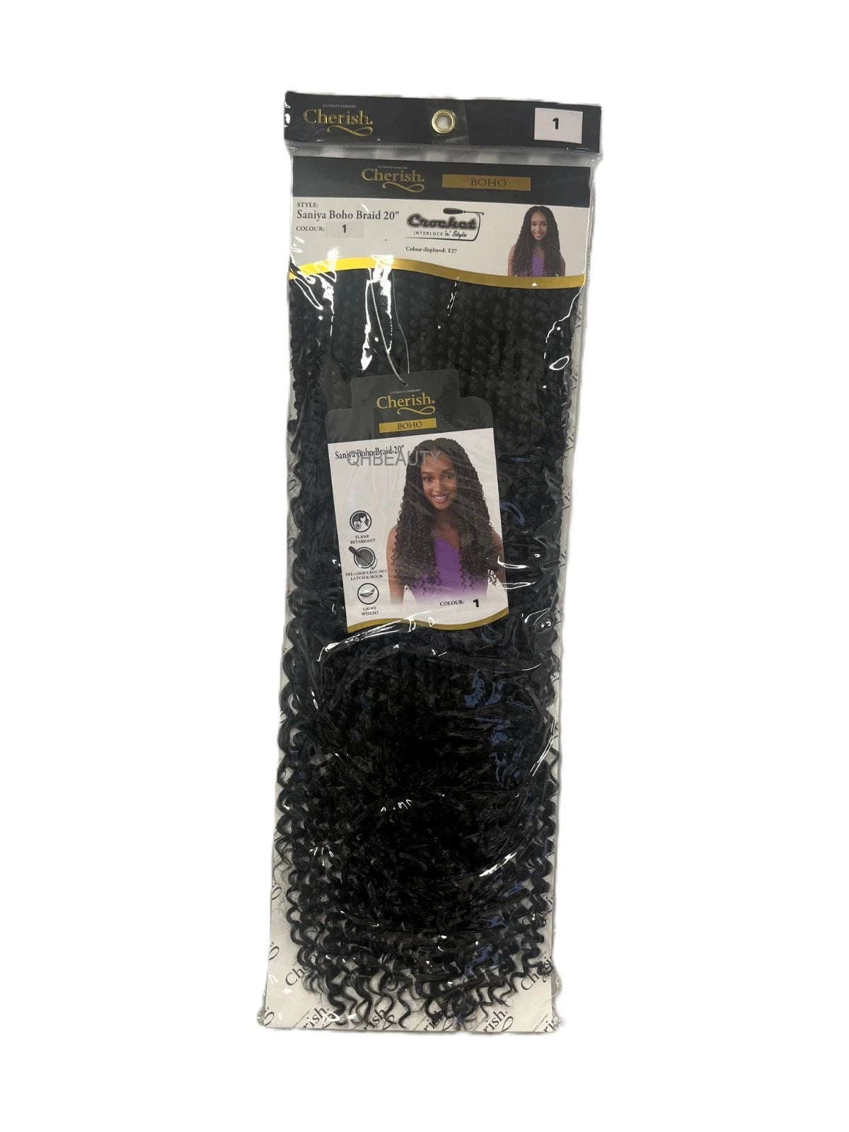 Cherish Synthetic Curly pre Loop Crochet Hair Extension - SANIYA BOHO BRAID 20''