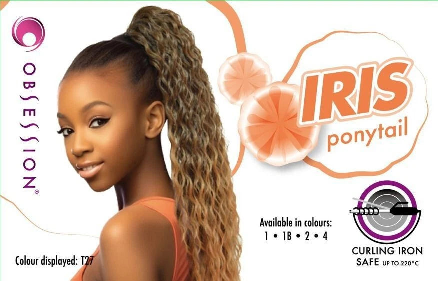 Obsession Synthetic Drawstring Curly Long Hair Ponytail - IRIS