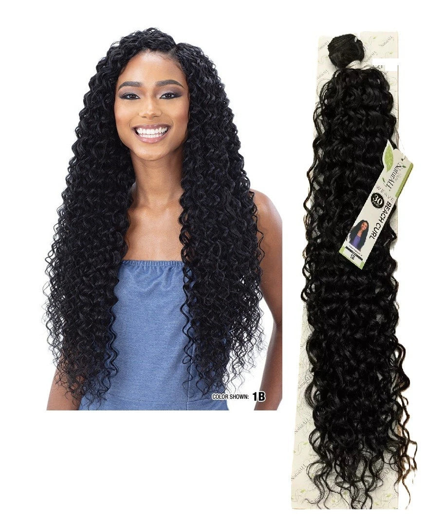 NaturAll Synthetic Long Curly Hair Extension Weave – Beach Curl 30"