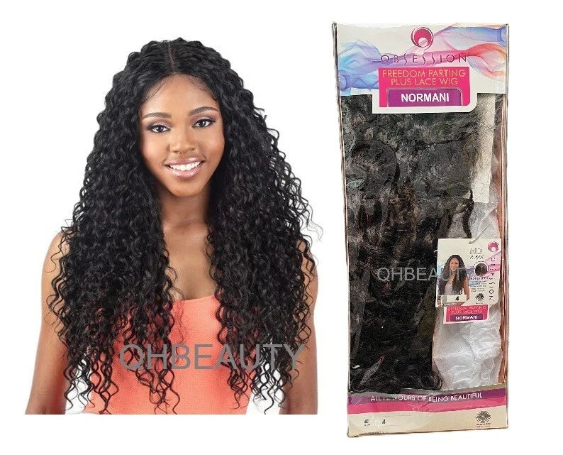 Obsession Normani HD Lace Curly Synthetic Hair Wig Free Parting, Heat Resistant