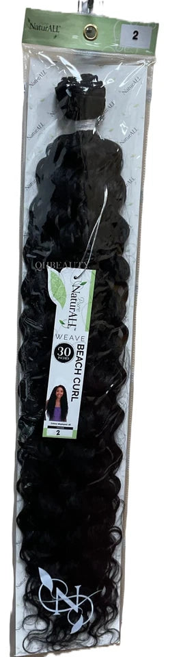 NaturAll Synthetic Long Curly Hair Extension Weave – Beach Curl 30"