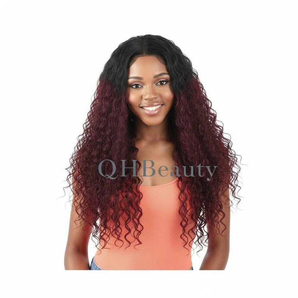 Obsession Normani HD Lace Curly Synthetic Hair Wig Free Parting, Heat Resistant