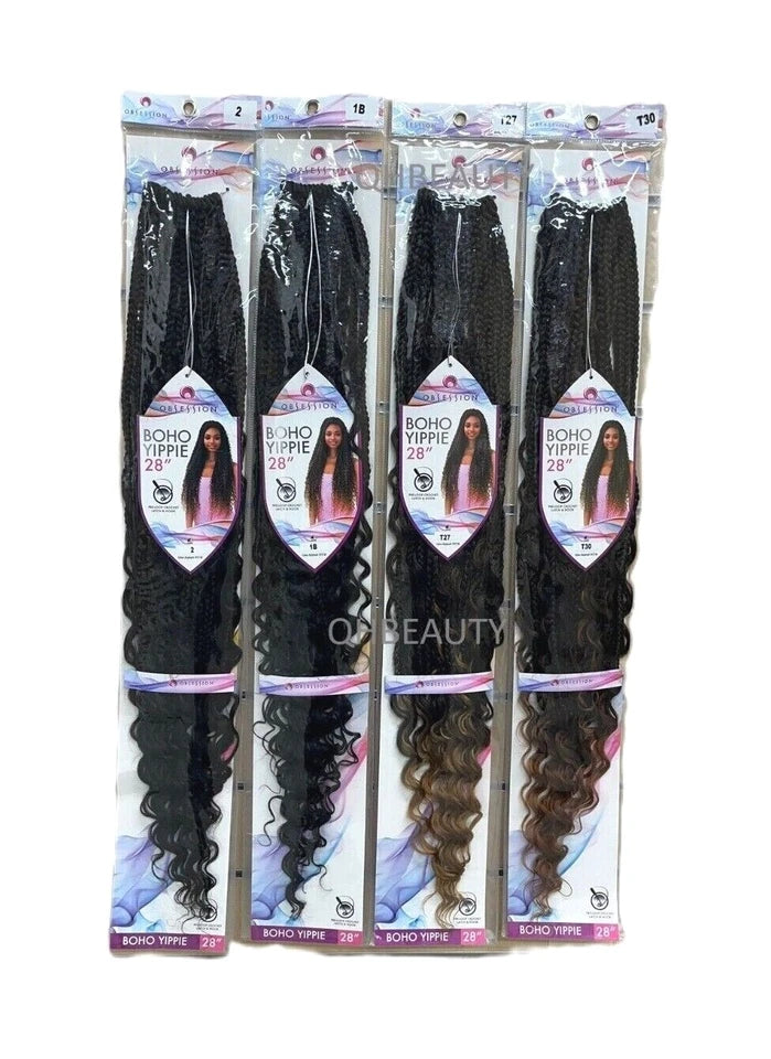 Obsession Synthetic Crochet Long Curly Braid Hair Extension - Boho Yippie 28 ''