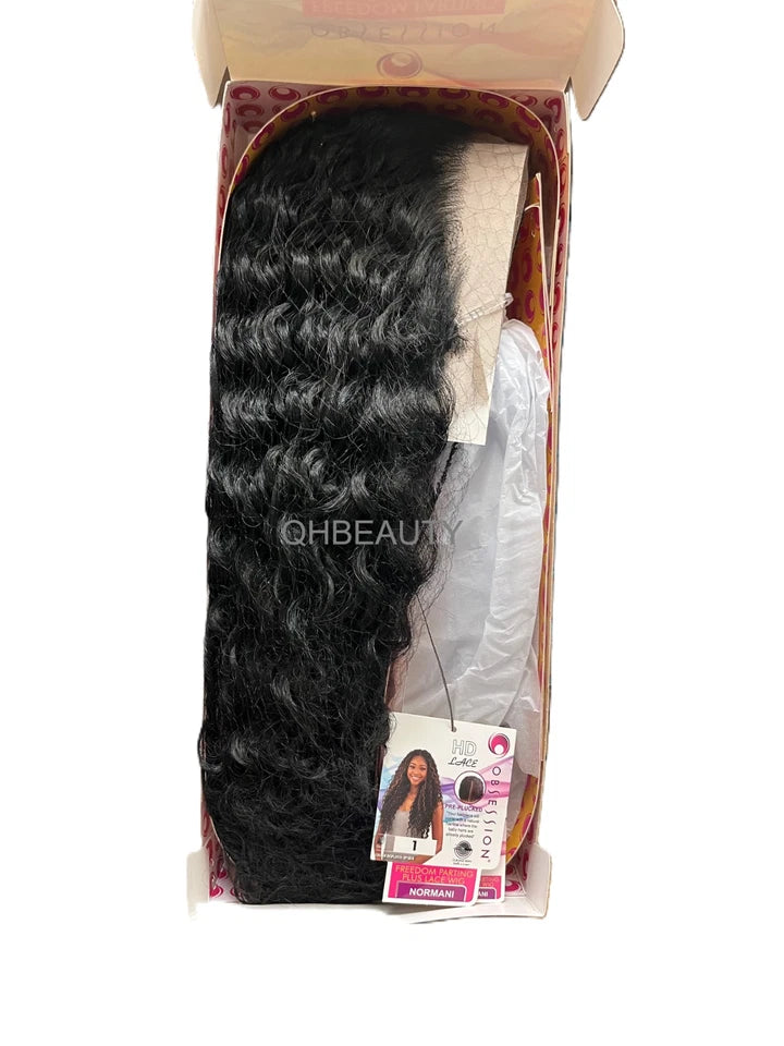 Obsession Normani HD Lace Curly Synthetic Hair Wig Free Parting, Heat Resistant
