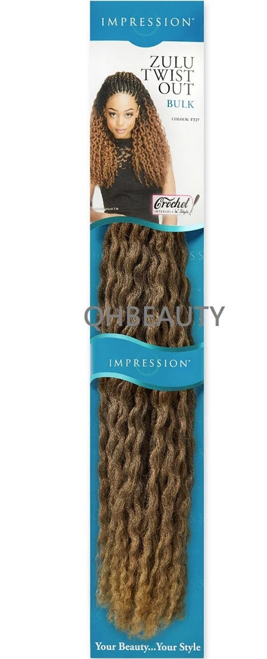 Impression Synthetic Crochet Curly Bulk Hair Extention Braid - ZULLU TWIST OUT