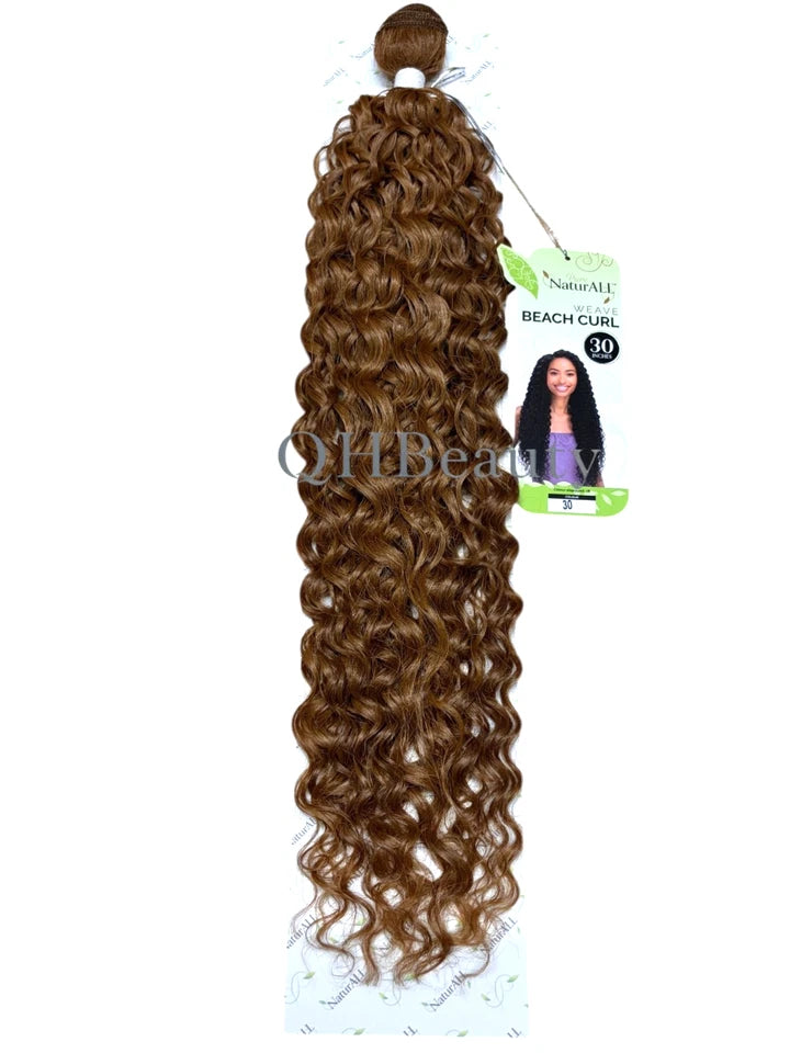 NaturAll Synthetic Long Curly Hair Extension Weave – Beach Curl 30"