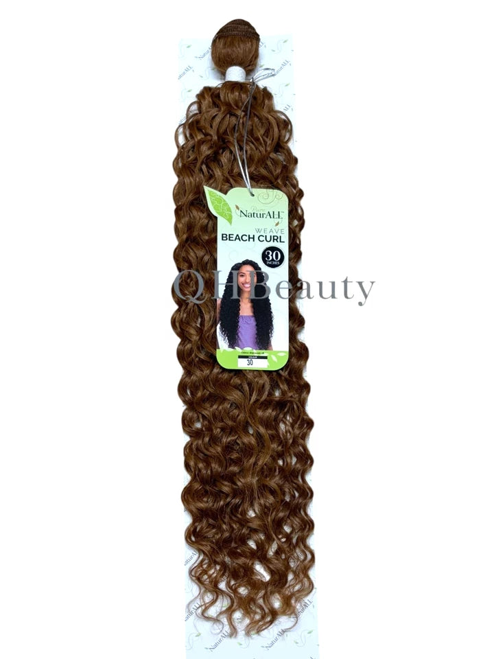 NaturAll Synthetic Long Curly Hair Extension Weave – Beach Curl 30"